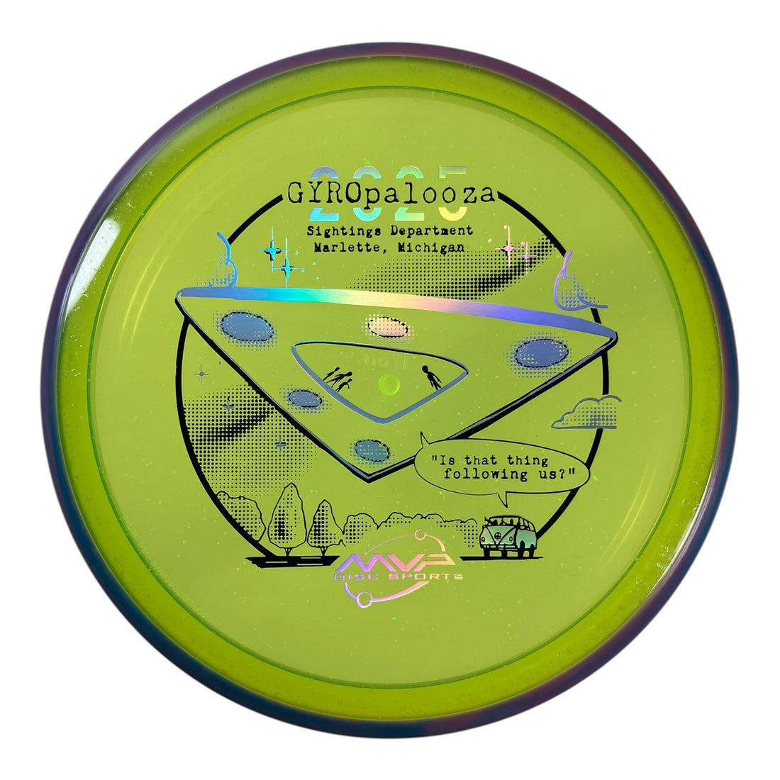 Axiom Discs Pyro | Particle Glow Proton | Green/Purple 176g (Gyropalooza 2025) Disc Golf