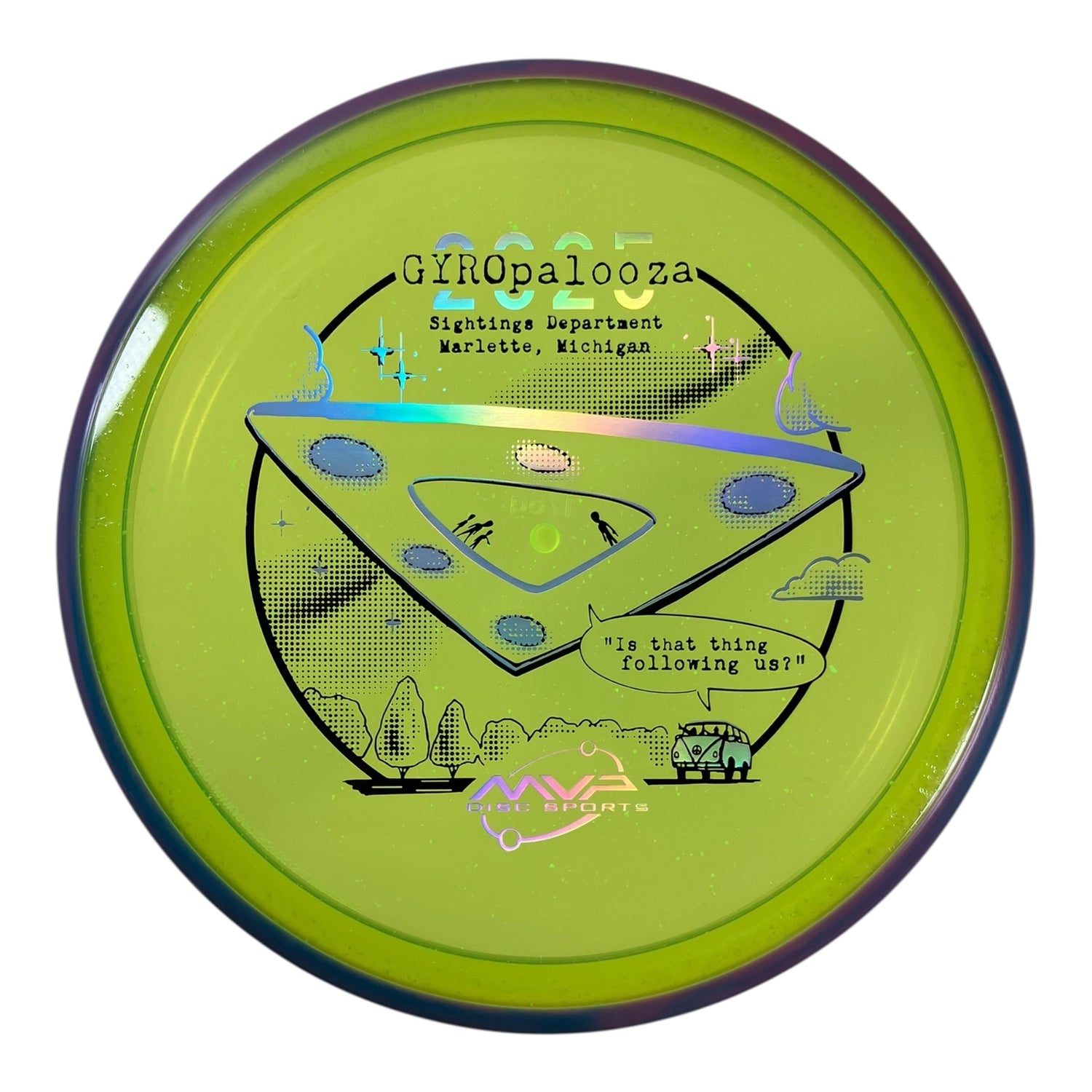 Axiom Discs Pyro | Particle Glow Proton | Green/Purple 176g (Gyropalooza 2025) Disc Golf
