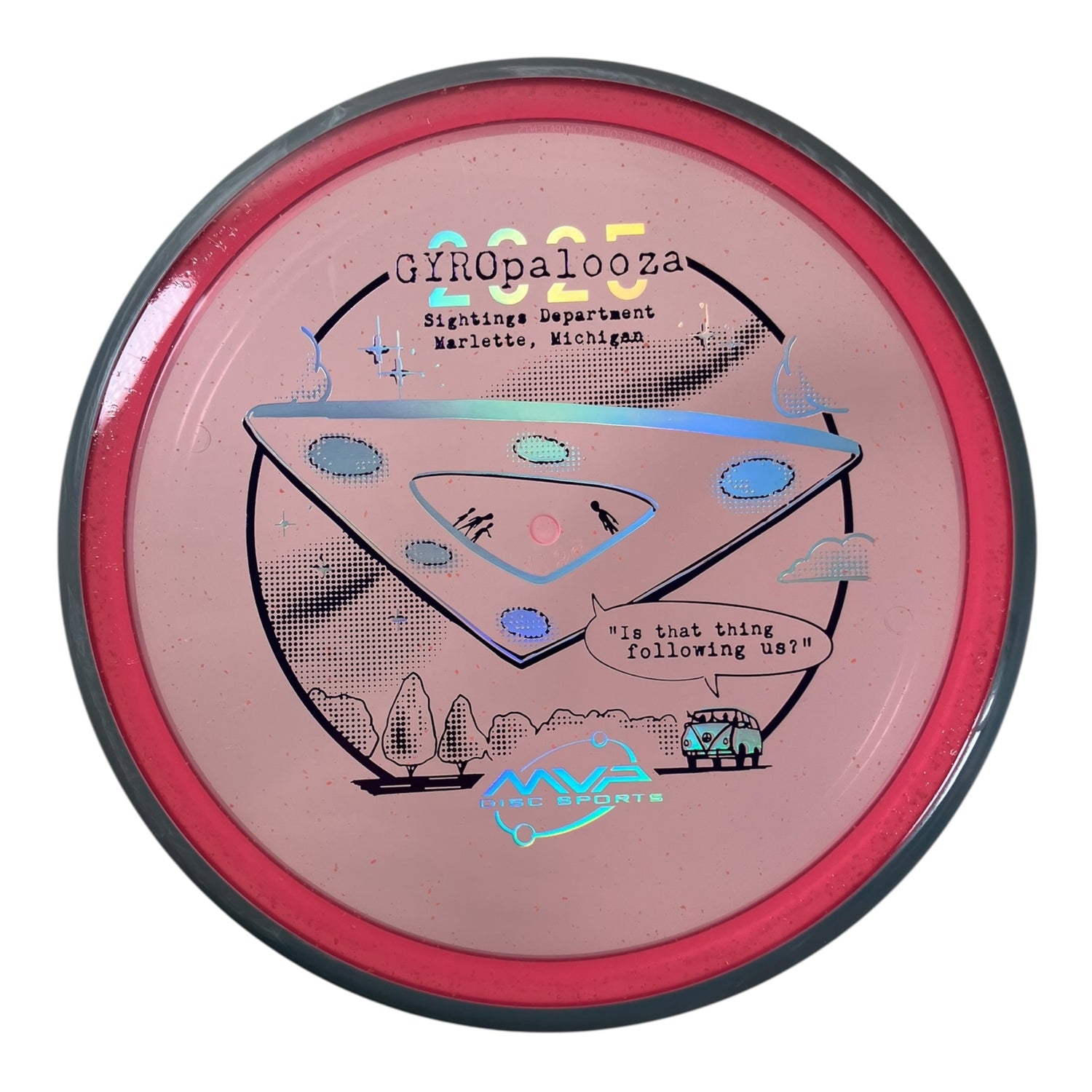 Axiom Discs Pyro | Particle Glow Proton | Pink/Grey 178g (Gyropalooza 2025) Disc Golf