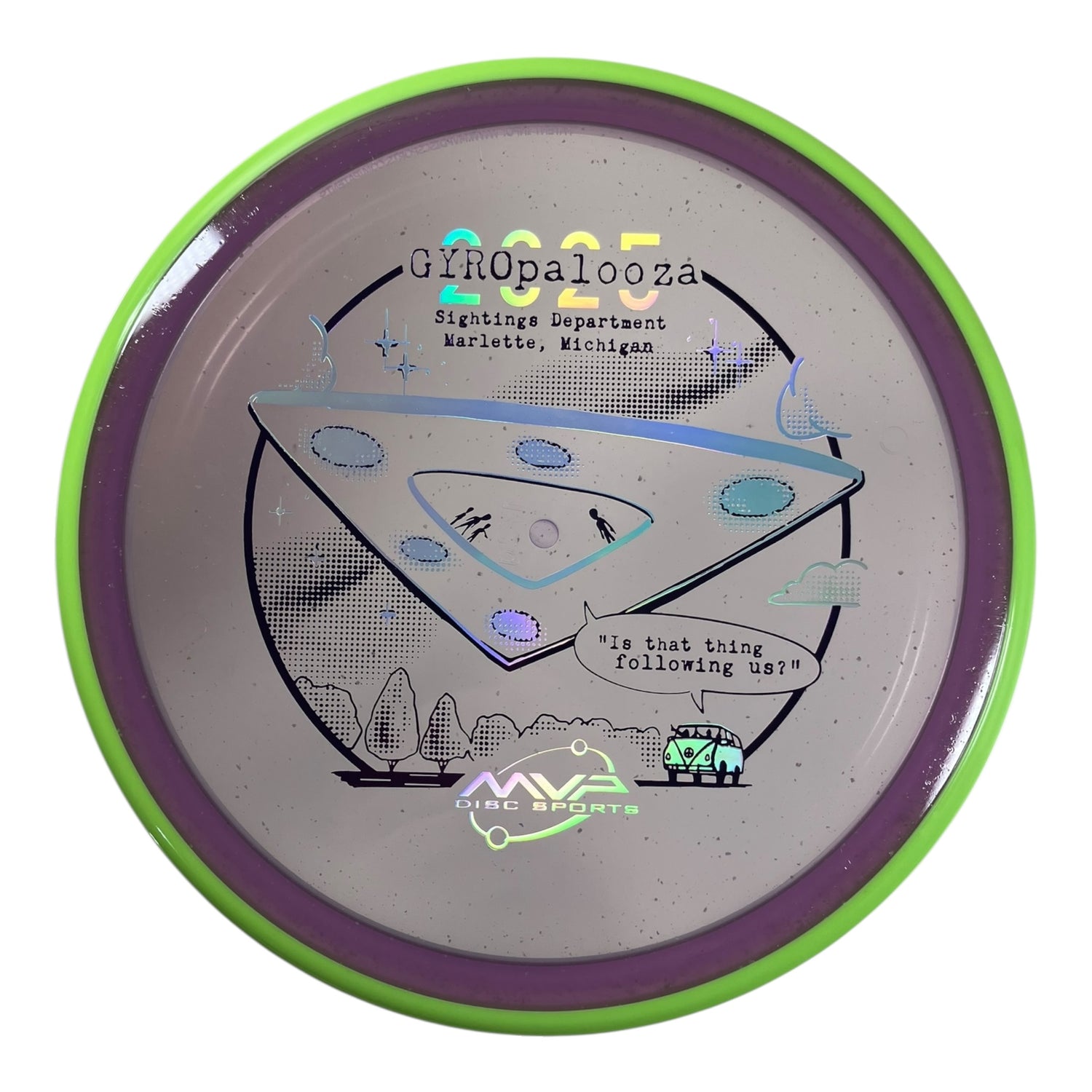Axiom Discs Pyro | Particle Glow Proton | Purple/Lime 172g (Gyropalooza 2025) Disc Golf
