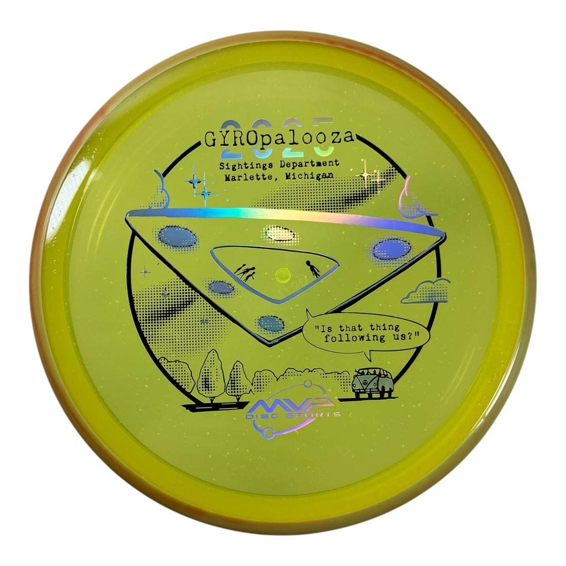 Axiom Discs Pyro | Particle Glow Proton | Yellow/Yellow 178g (Gyropalooza 2025) Disc Golf