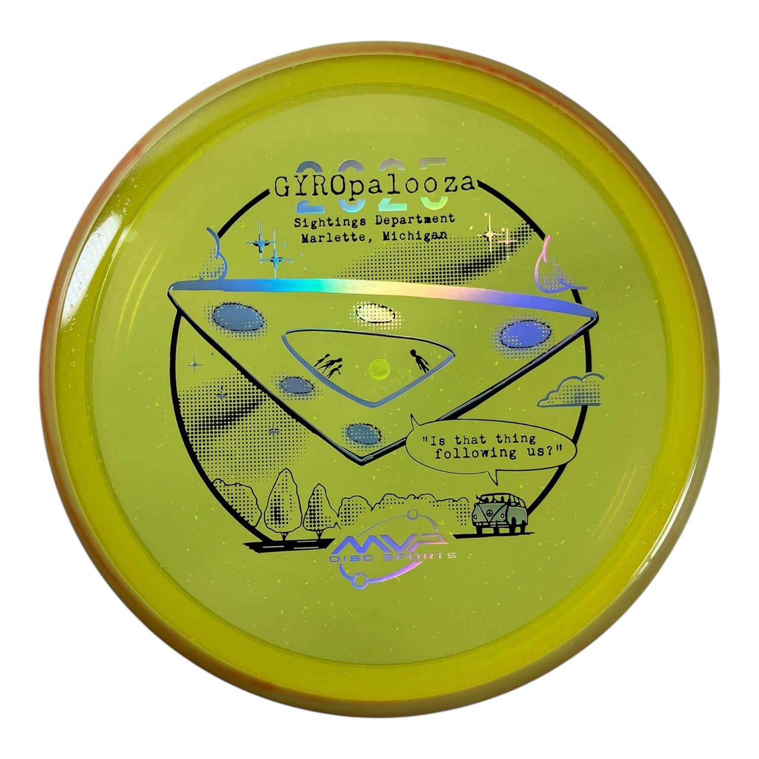 Axiom Discs Pyro | Particle Glow Proton | Yellow/Yellow 178g (Gyropalooza 2025) Disc Golf