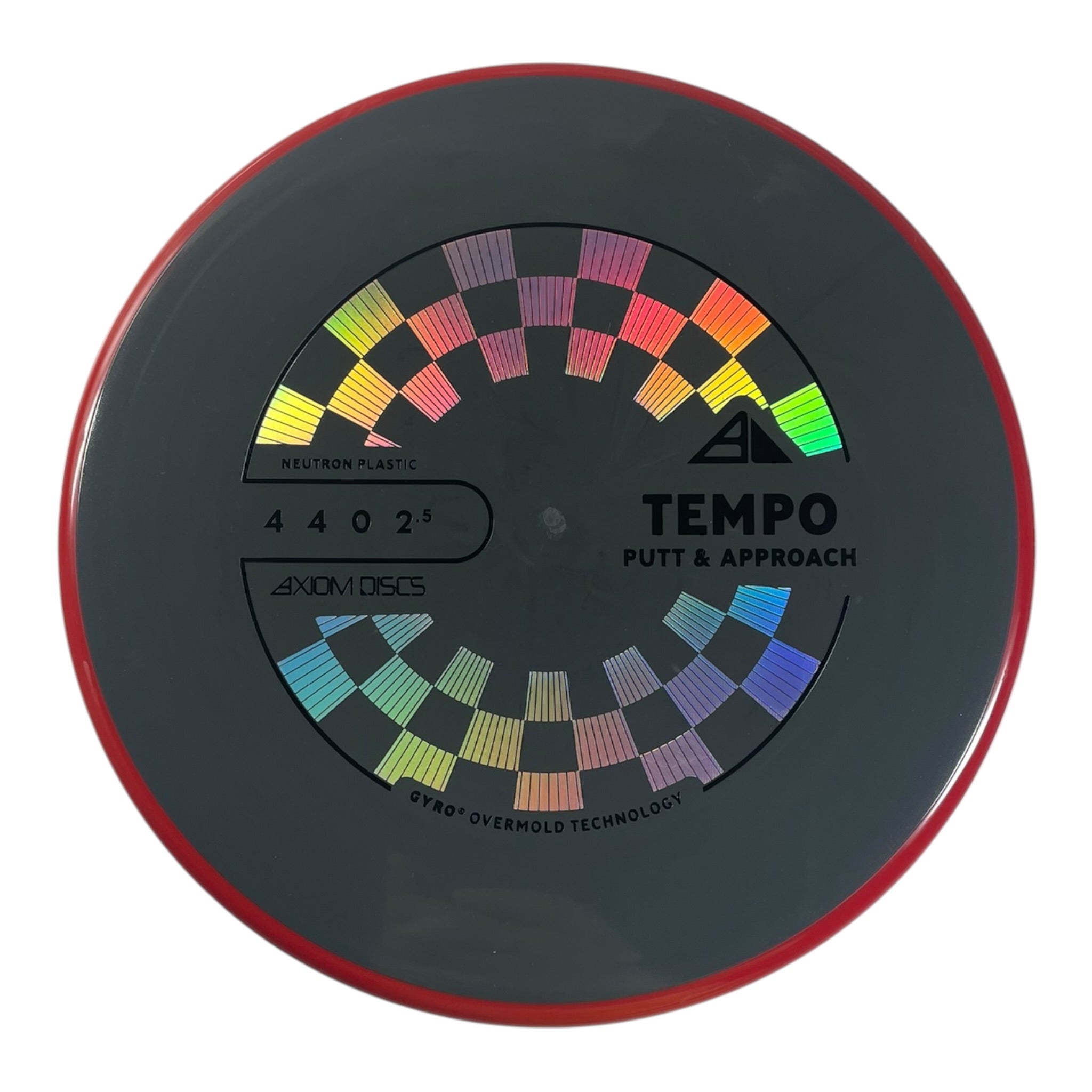 Axiom Discs Tempo | Neutron | Grey/Red 168g (Project Lab Coat) Disc Golf