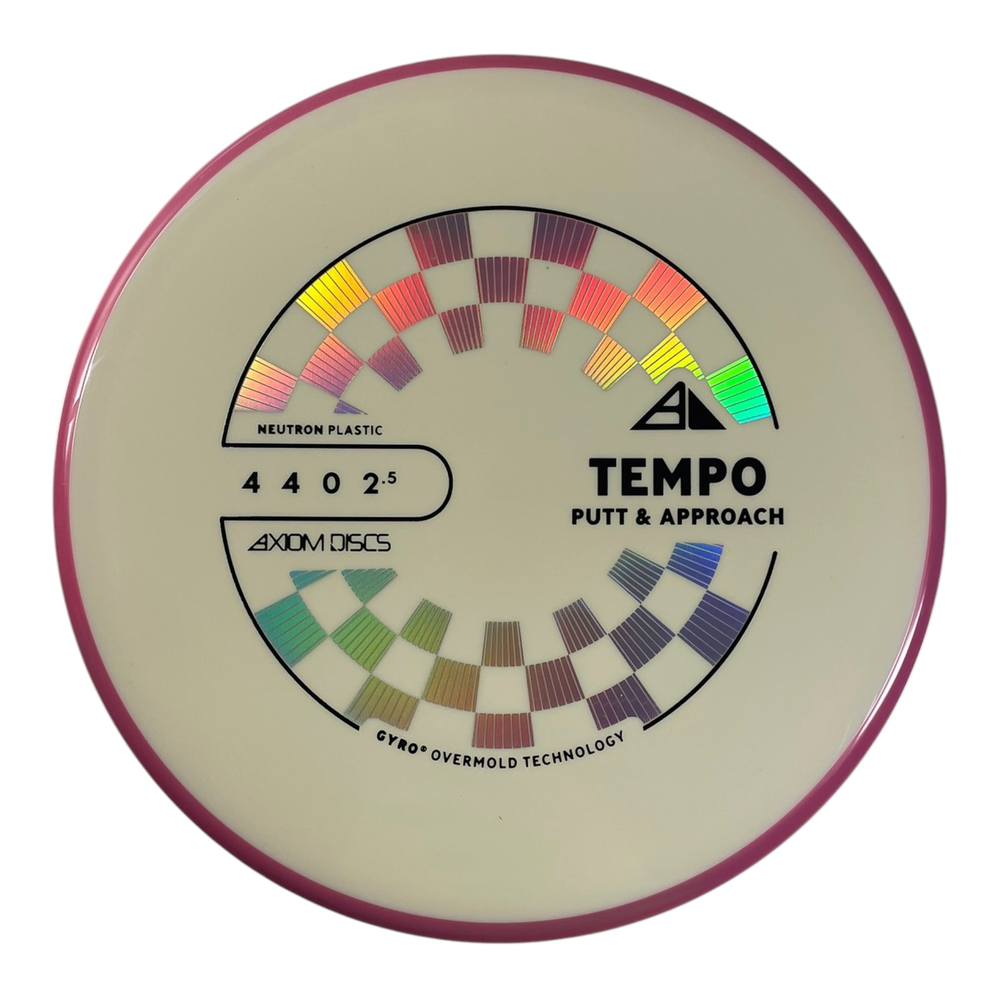 Axiom Discs Tempo | Neutron | Off White/Pink 168g (Project Lab Coat) Disc Golf
