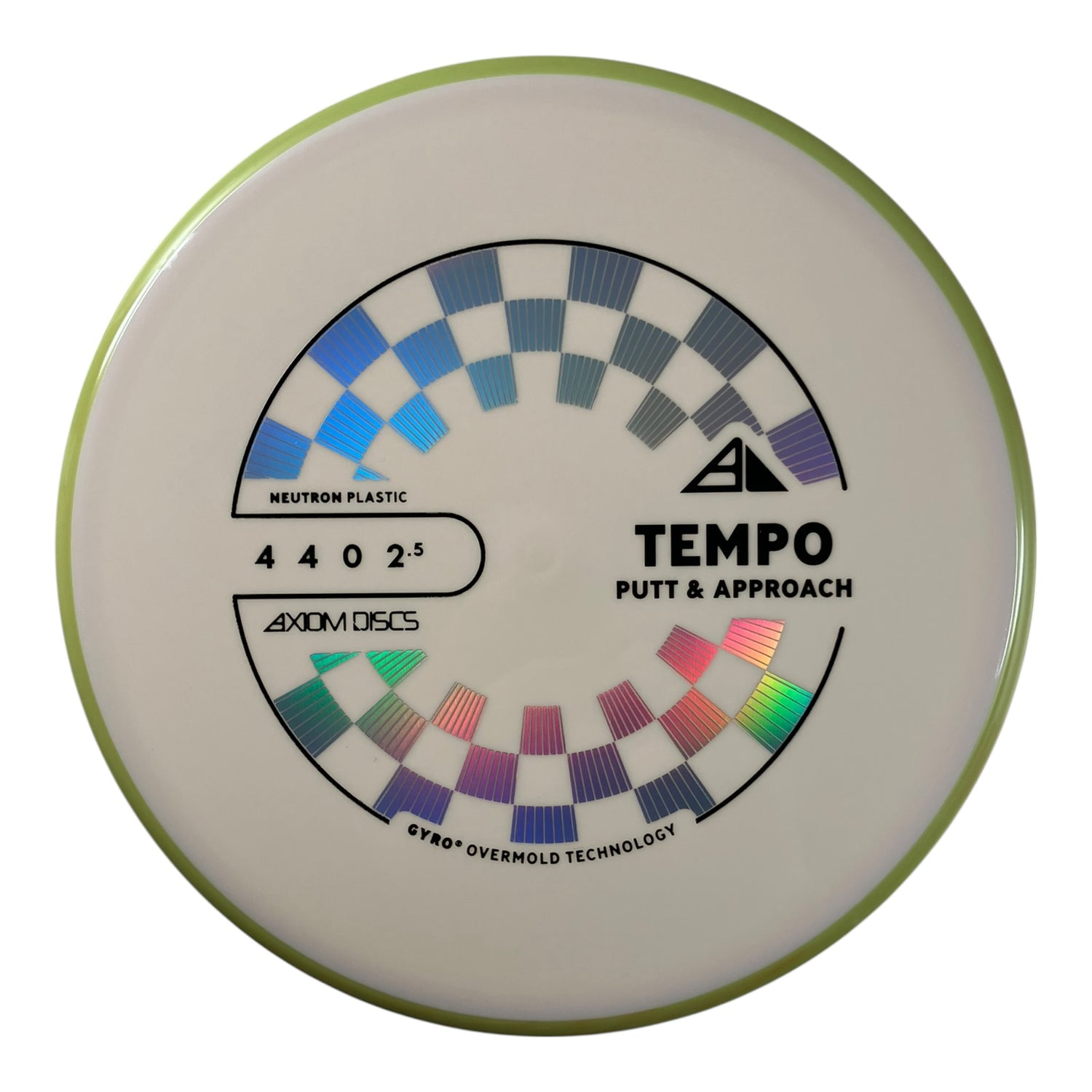 Axiom Discs Tempo | Neutron | White/Lime 168g Disc Golf
