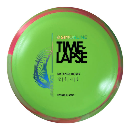 Axiom Discs Time - Lapse | Fission | Green/Pink 159g Disc Golf