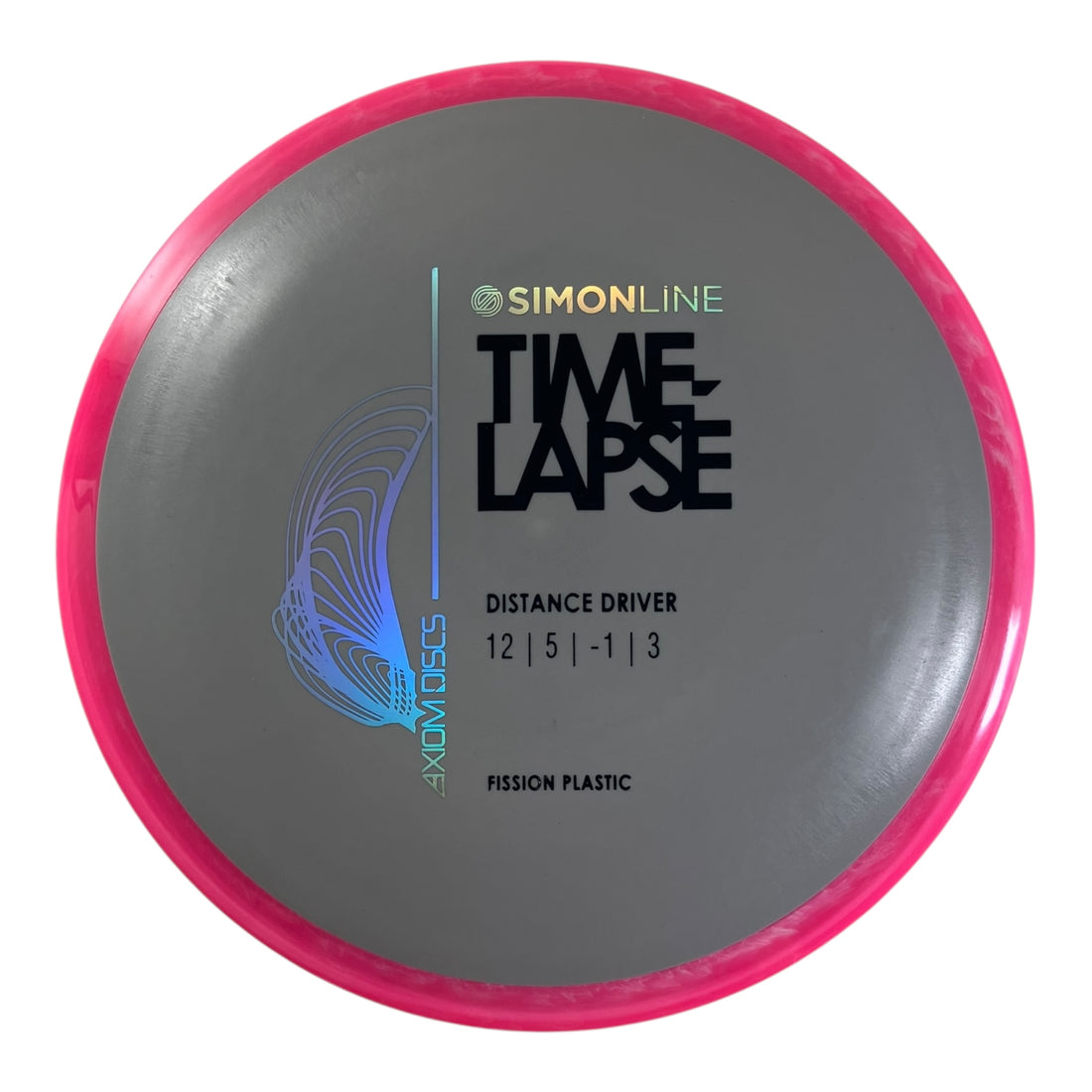 Axiom Discs Time-Lapse | Fission | Grey/Pink 158g Disc Golf