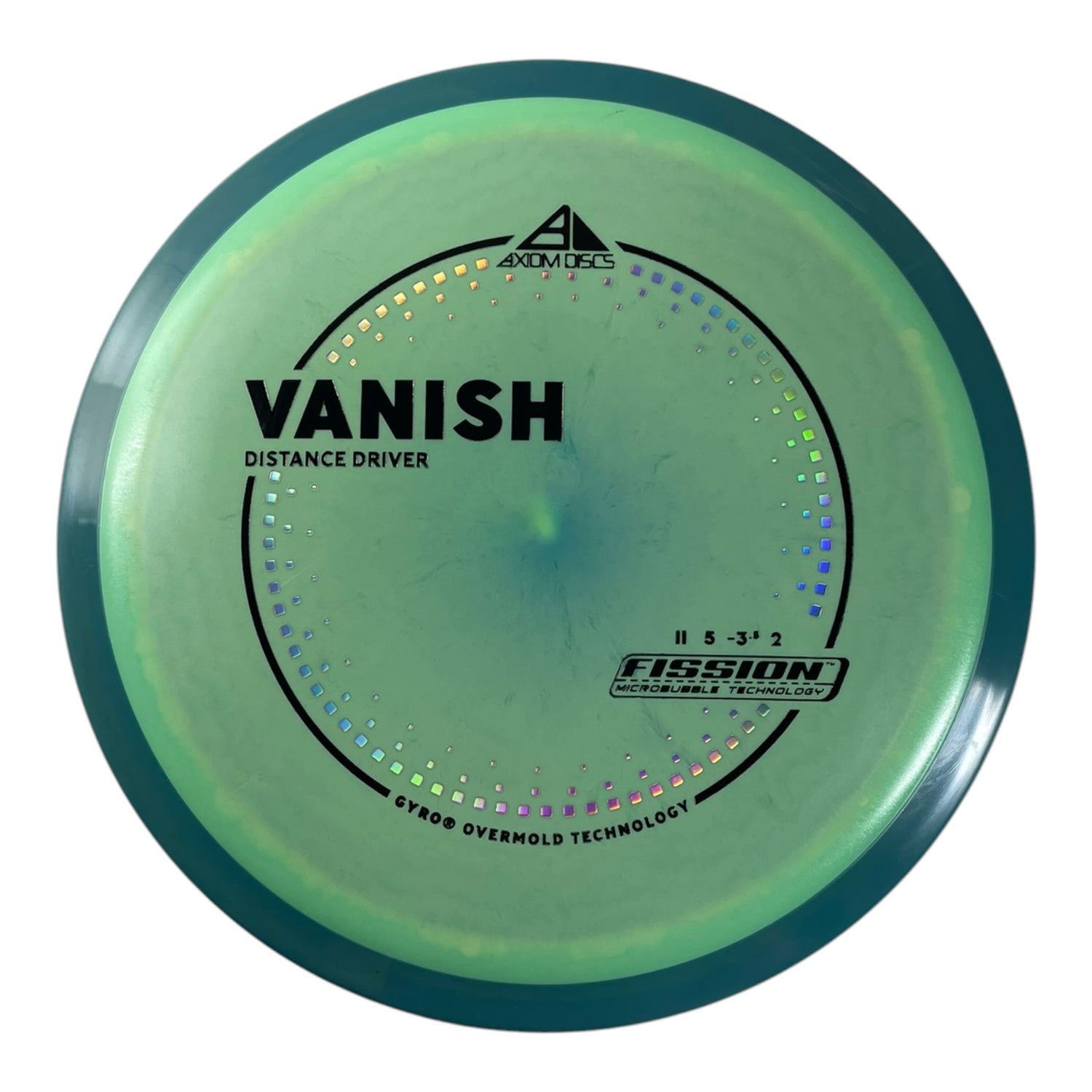 Axiom Discs Vanish | Fission | Green/Blue 153g (Project Lab Coat) Disc Golf