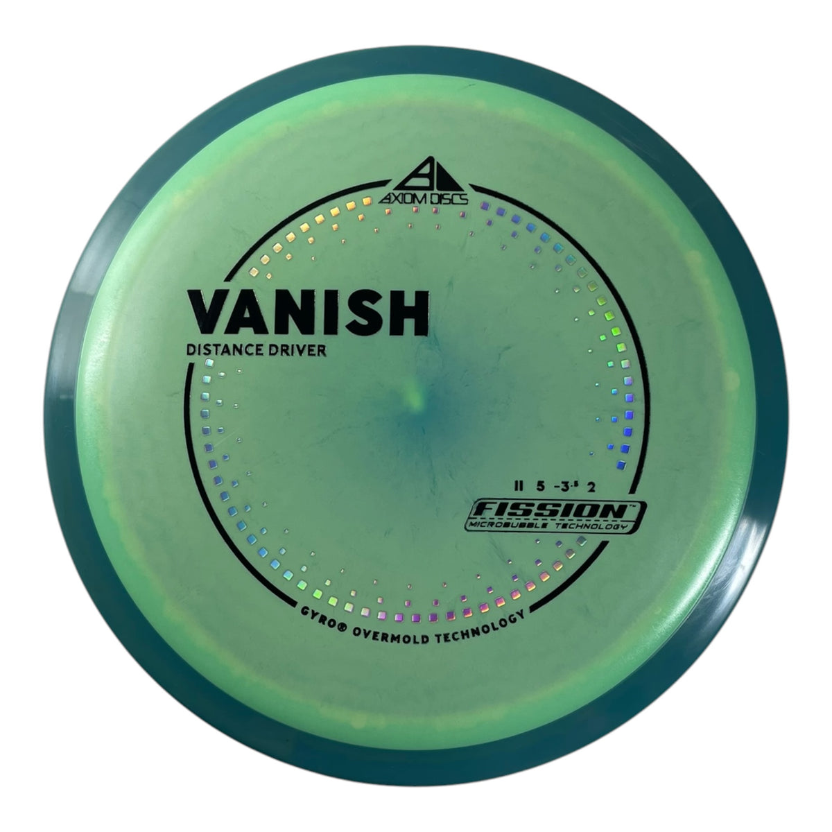 Axiom Discs Vanish | Fission | Green/Blue 153g (Project Lab Coat) Disc Golf