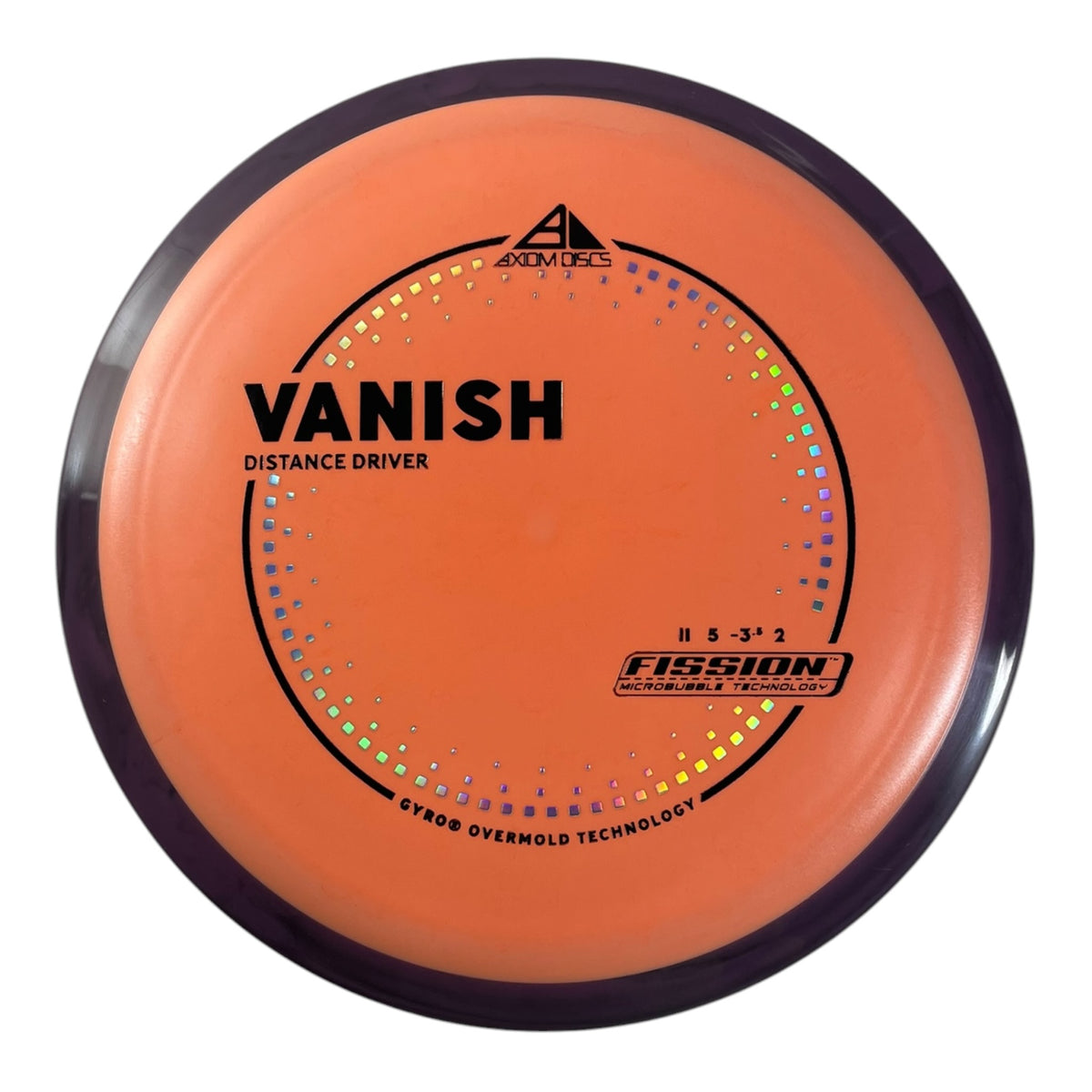 Axiom Discs Vanish | Fission | Orange/Purple 152g (Project Lab Coat) Disc Golf