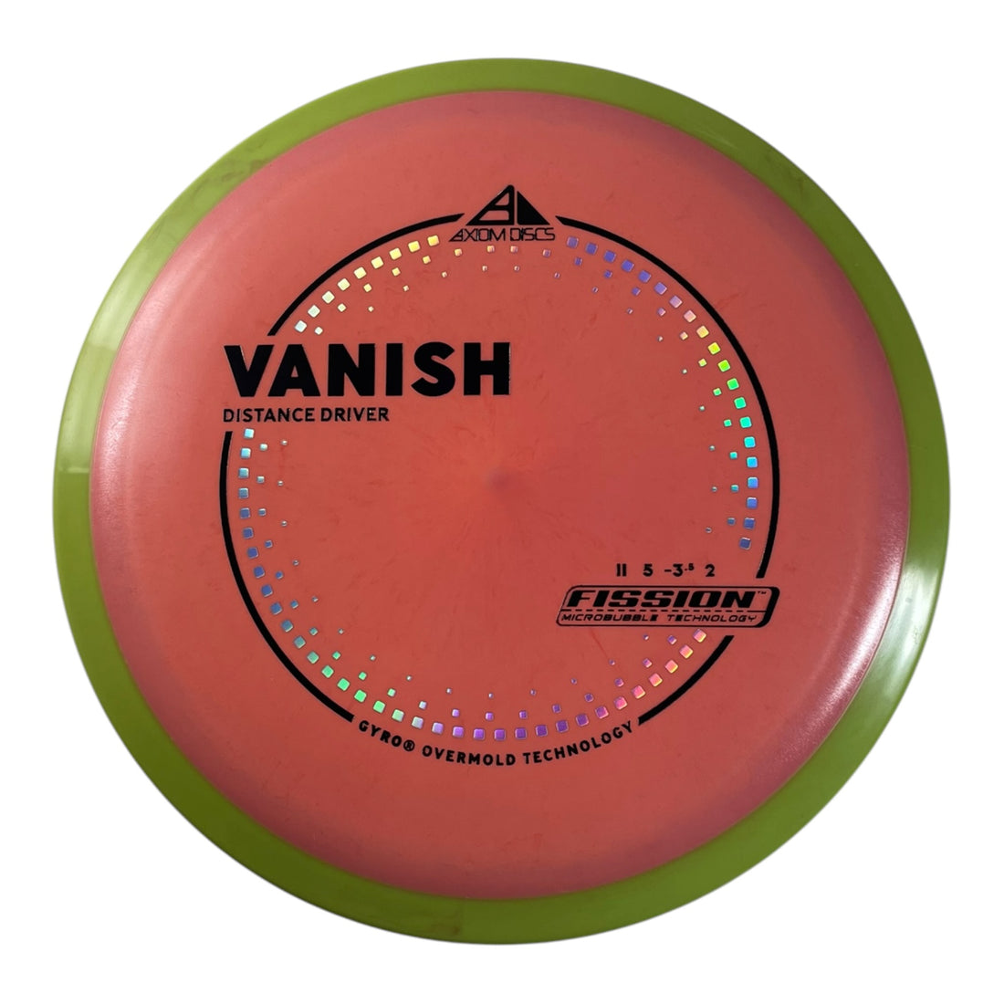 Axiom Discs Vanish | Fission | Pink/Yellow 164g (Project Lab Coat) Disc Golf