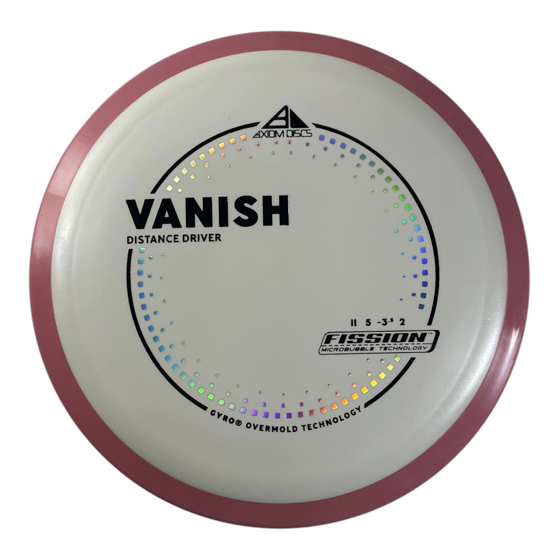 Axiom Discs Vanish | Fission | White/Pink 175g (Project Lab Coat) Disc Golf
