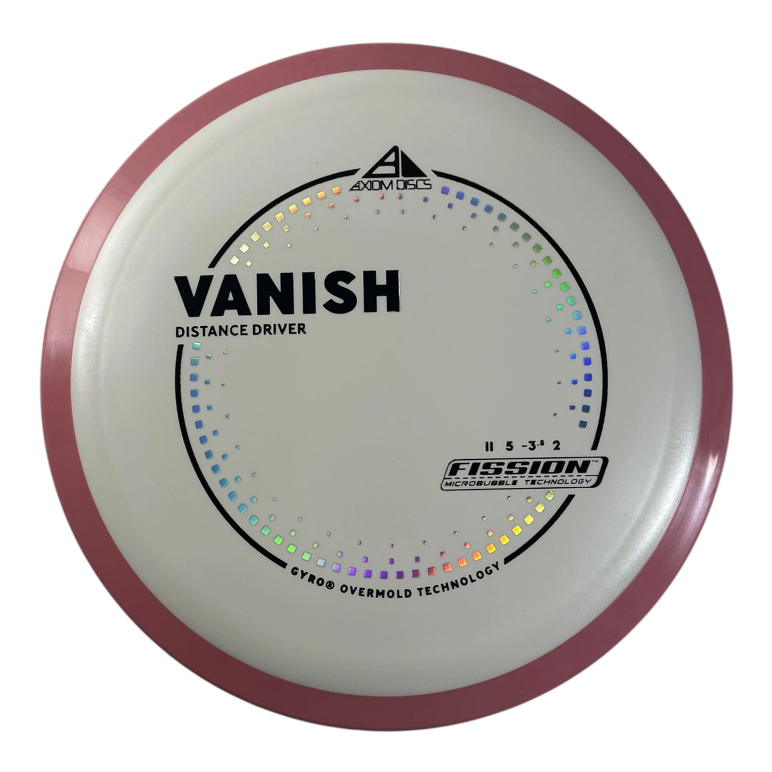 Axiom Discs Vanish | Fission | White/Pink 175g (Project Lab Coat) Disc Golf