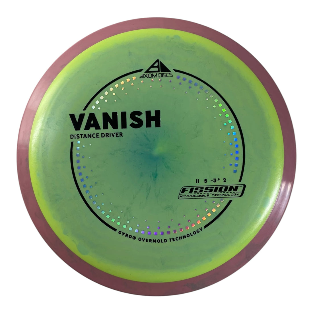 Axiom Discs Vanish | Fission | Yellow/Pink 172g (Project Lab Coat) Disc Golf