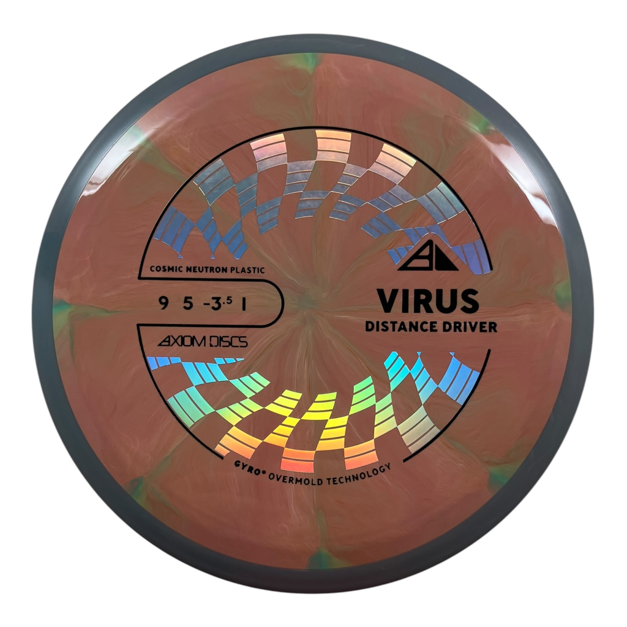 Axiom Discs Virus | Cosmic Neutron | Orange/Grey 162g (Project Lab Coat) Disc Golf