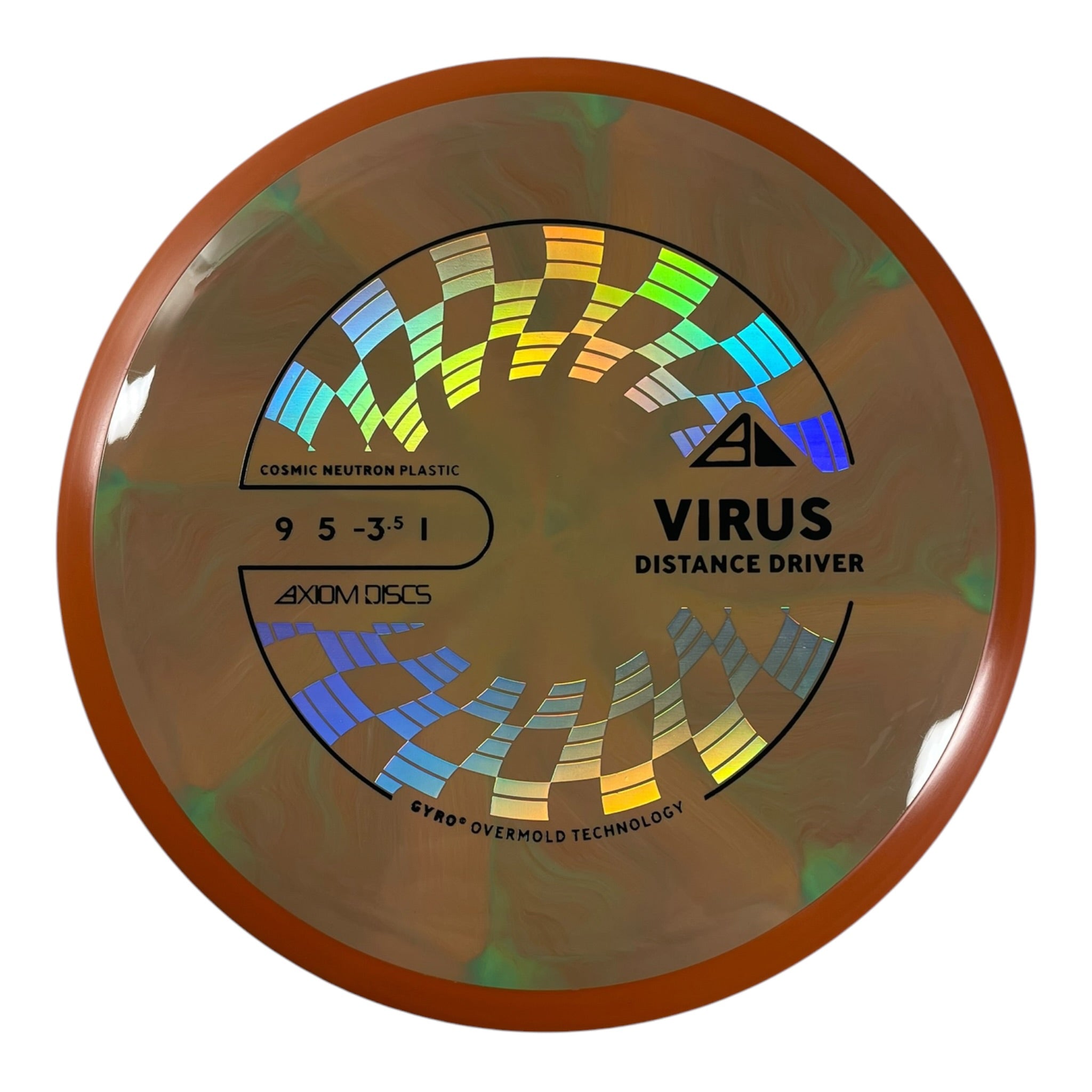 Axiom Discs Virus | Cosmic Neutron | Orange/Orange 174g (Project Lab Coat) Disc Golf