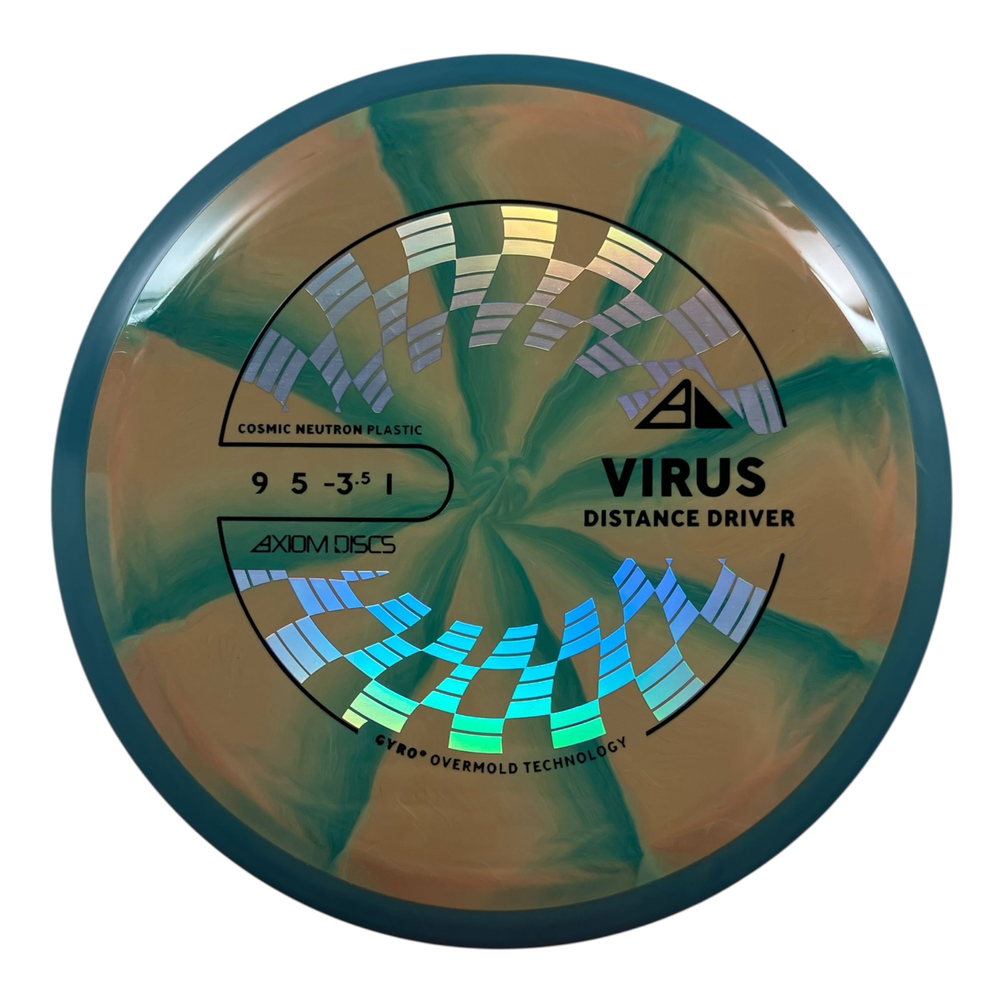 Axiom Discs Virus | Cosmic Neutron | Tan/Blue 172g (Project Lab Coat) Disc Golf