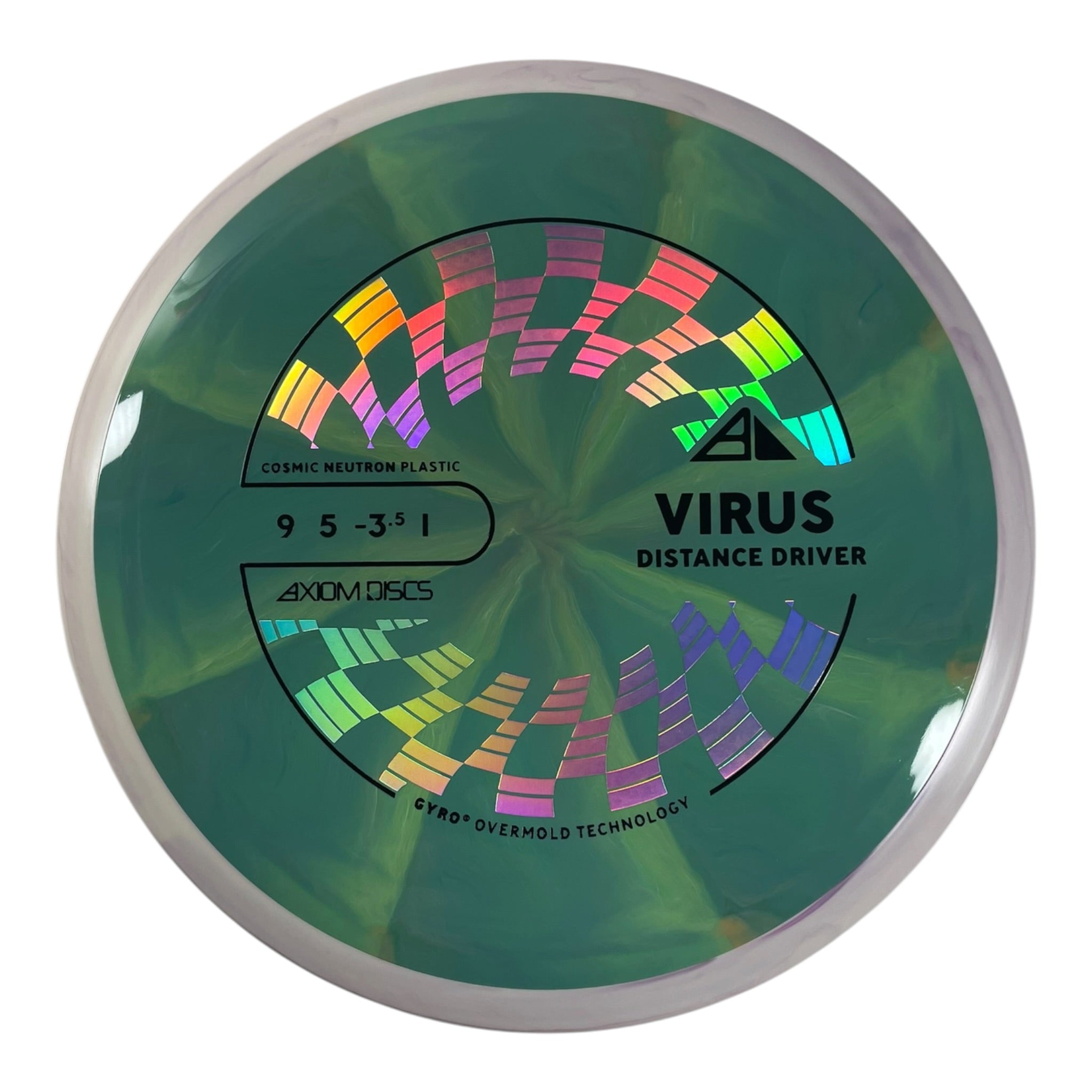 Axiom Discs Virus | Cosmic Neutron | Teal/Purple 163g (Project Lab Coat) Disc Golf