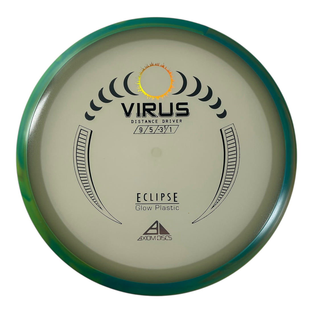 Axiom Discs Virus | Eclipse | Glow/Teal 168g Disc Golf