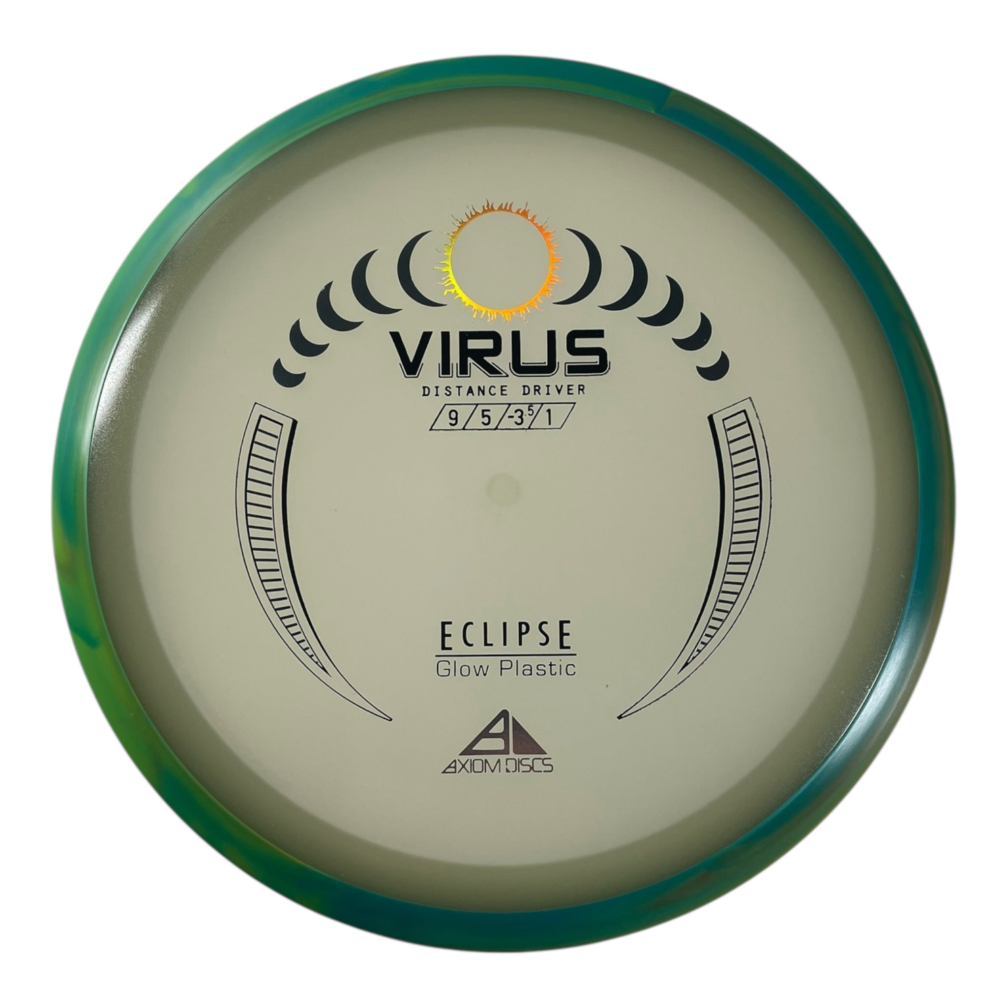 Axiom Discs Virus | Eclipse | Glow/Teal 168g Disc Golf