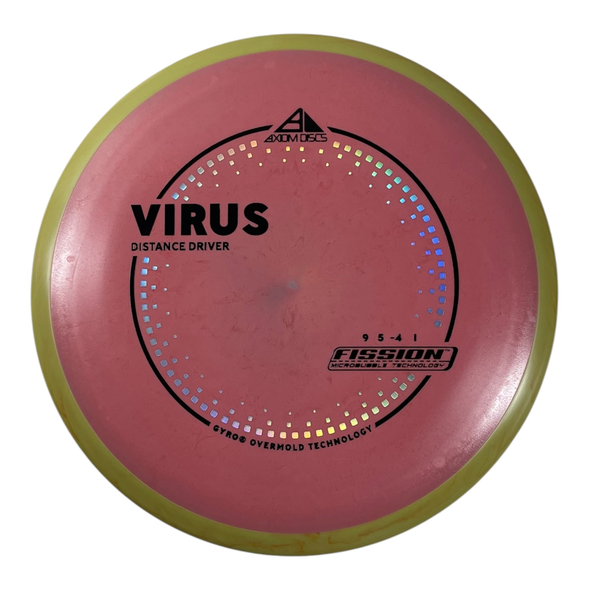 Axiom Discs Virus | Fission | Pink/Yellow 167g (Project Lab Coat) Disc Golf