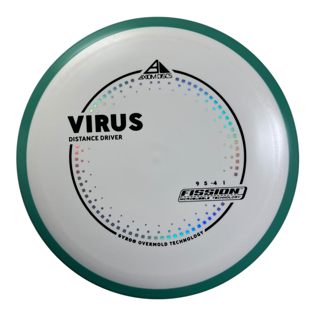 Axiom Discs Virus | Fission | White/Teal 167g (Project Lab Coat) Disc Golf