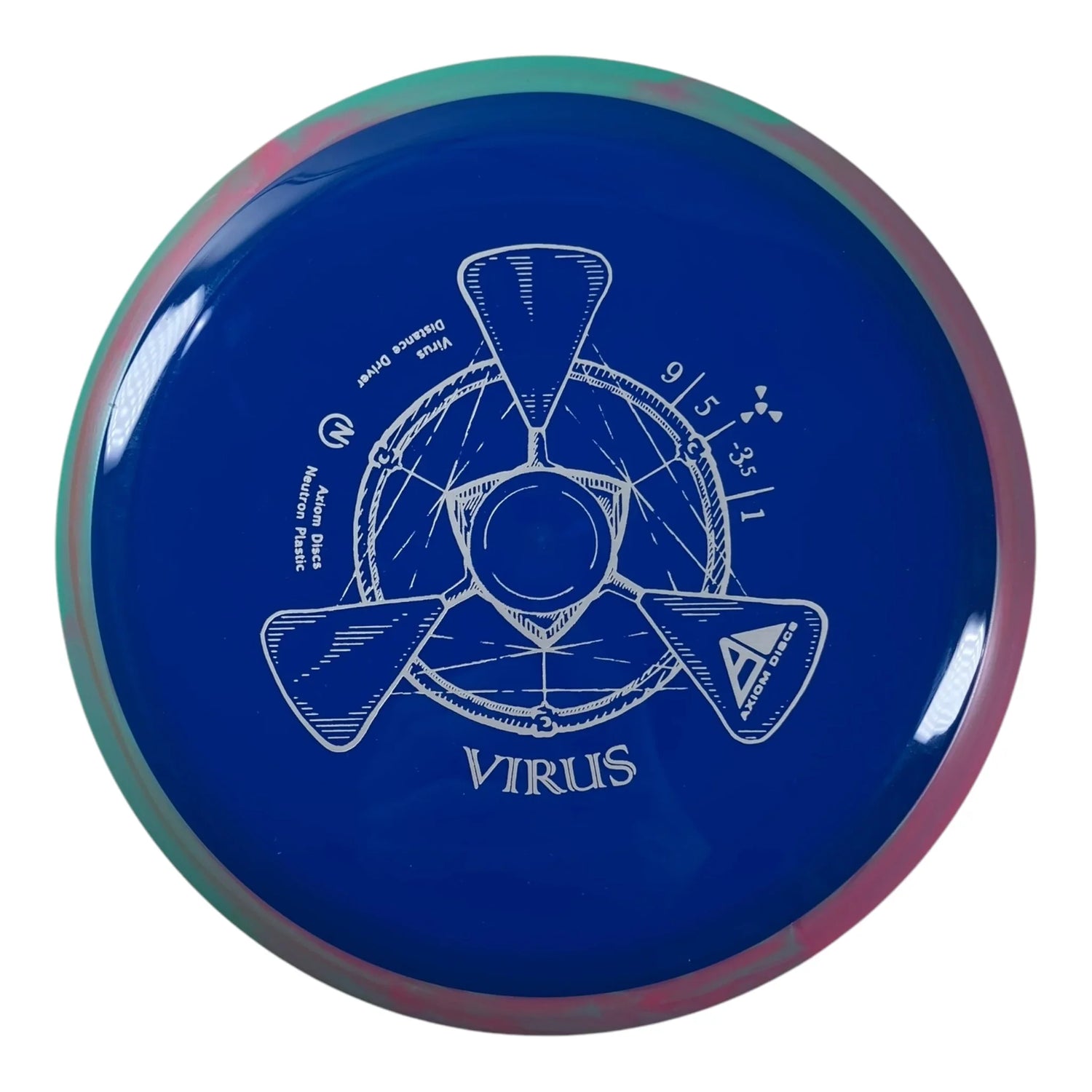 Axiom Discs Virus | Neutron | Blue/Purple 161g Disc Golf