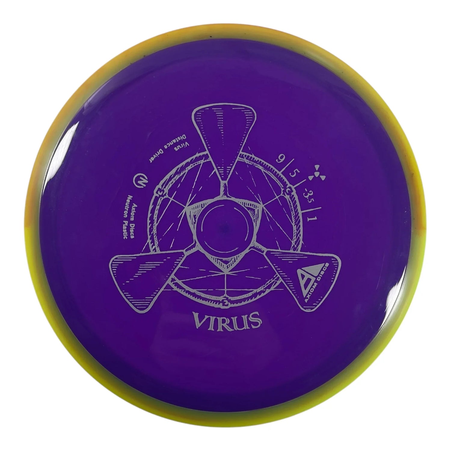 Axiom Discs Virus | Neutron | Purple/Yellow 156g Disc Golf
