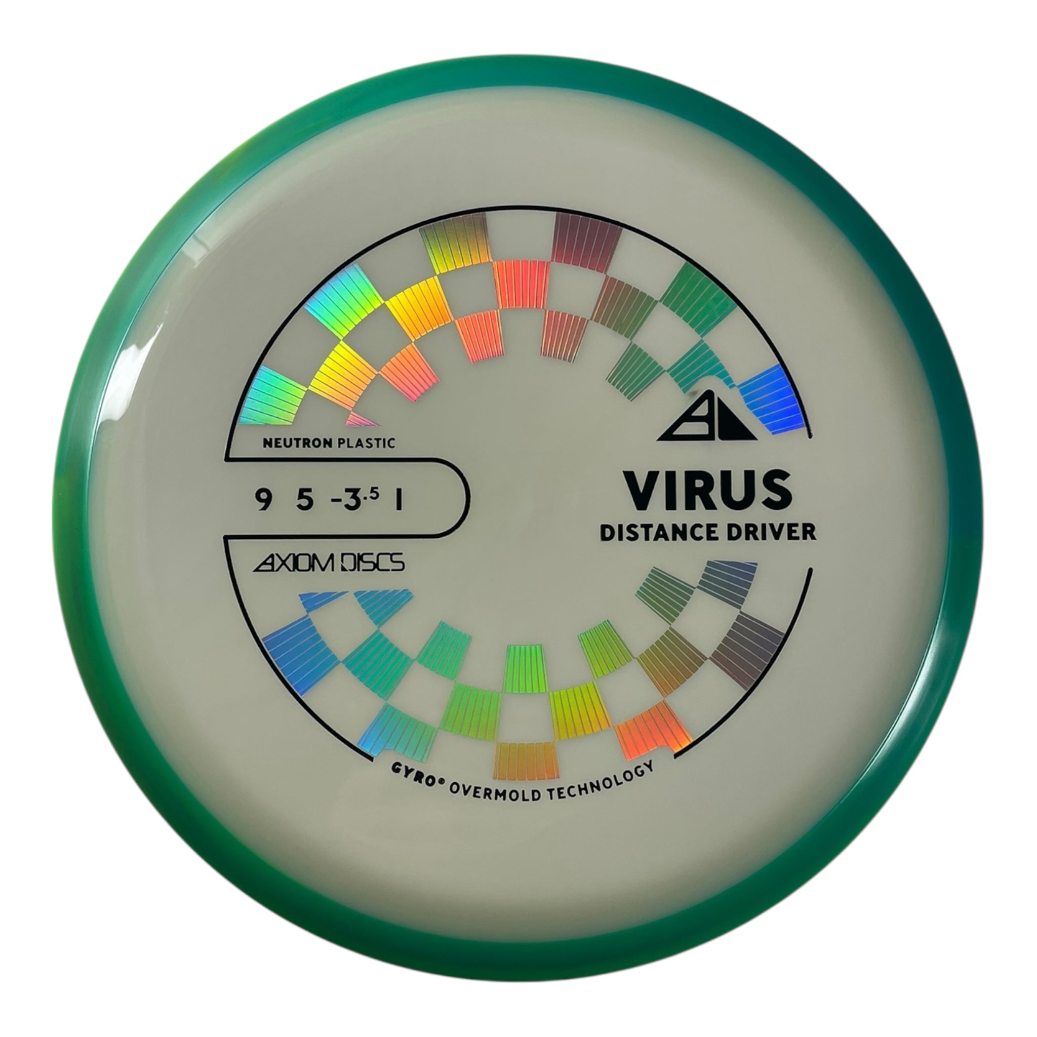 Axiom Discs Virus | Neutron | White/Green 158g (Project Lab Coat) Disc Golf