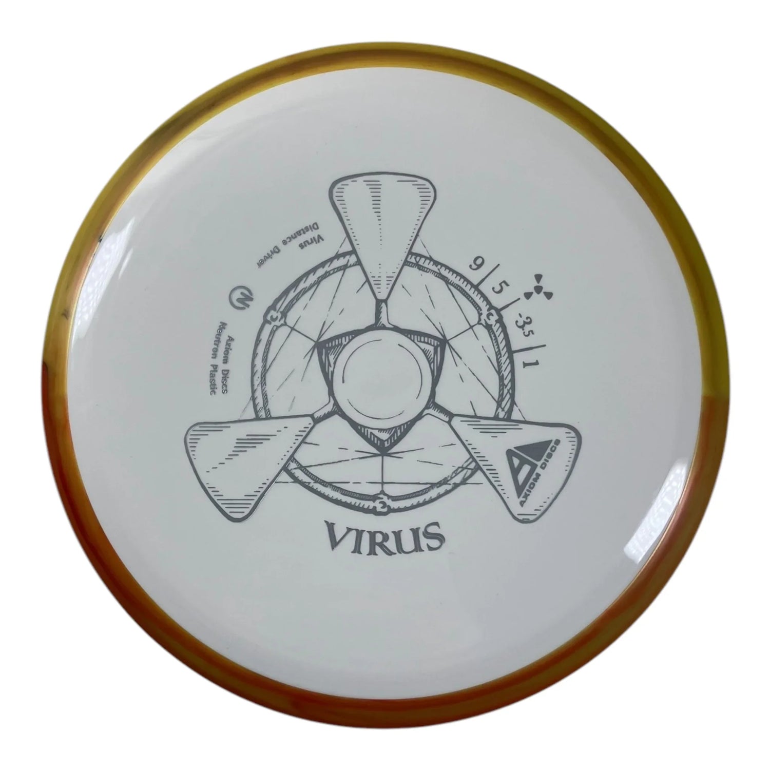 Axiom Discs Virus | Neutron | White/Orange 161g Disc Golf