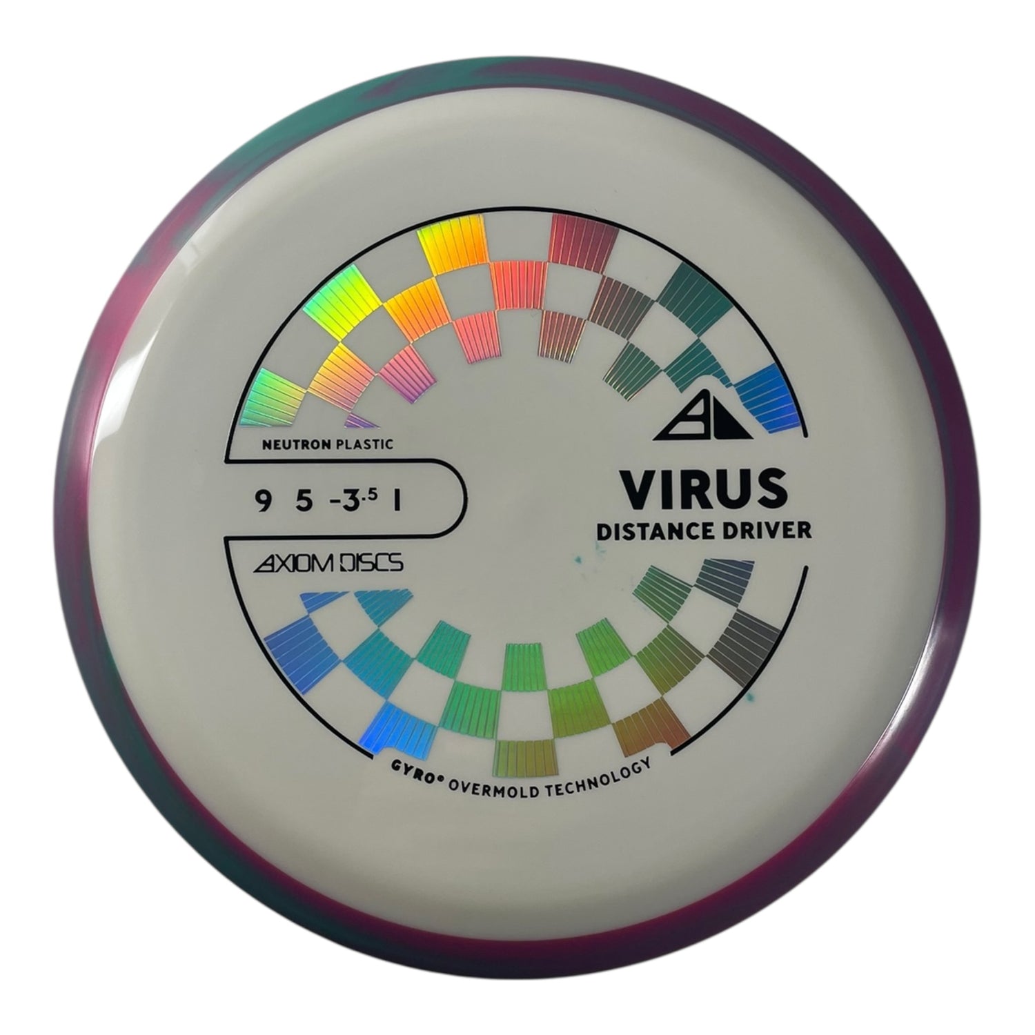 Axiom Discs Virus | Neutron | White/Pink 162g (Project Lab Coat) Disc Golf