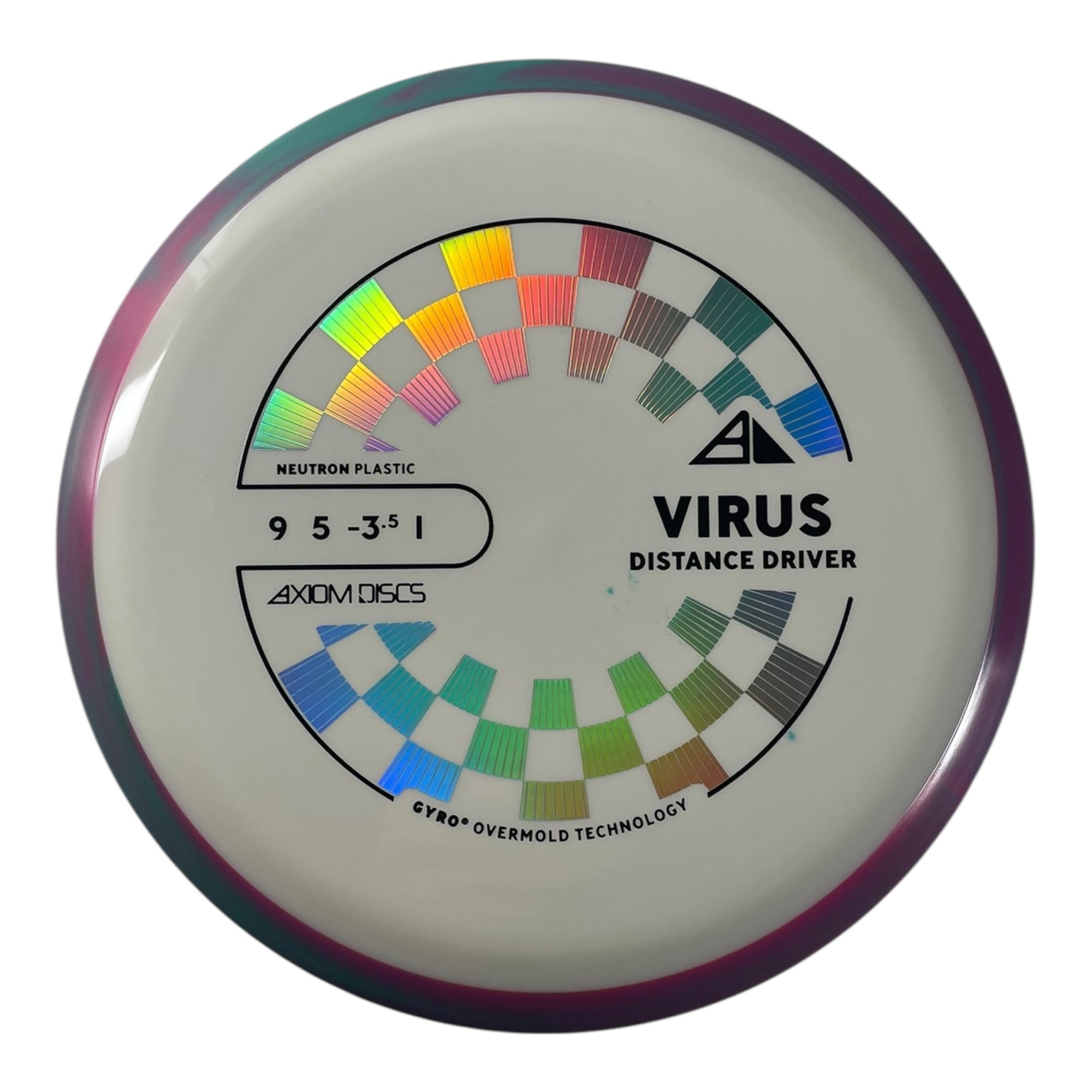 Axiom Discs Virus | Neutron | White/Pink 162g (Project Lab Coat) Disc Golf