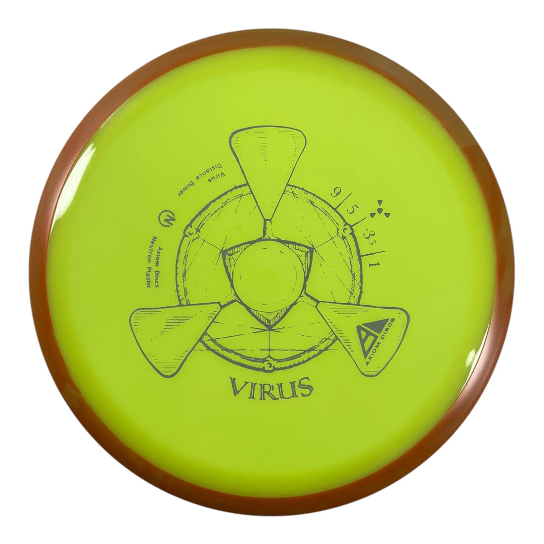 Axiom Discs Virus | Neutron | Yellow/Orange 168g Disc Golf