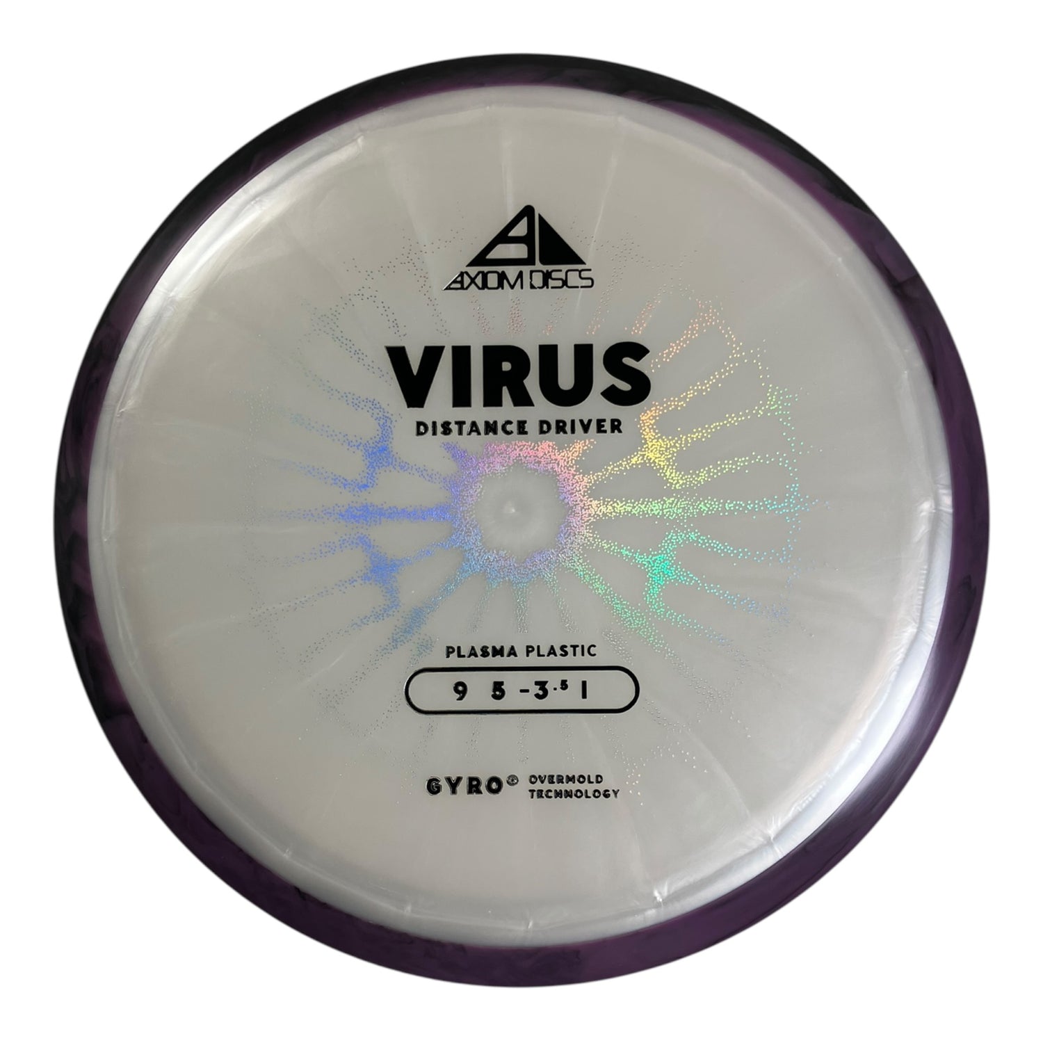 Axiom Discs Virus | Plasma | White/Purple 167g (Project Lab Coat) Disc Golf