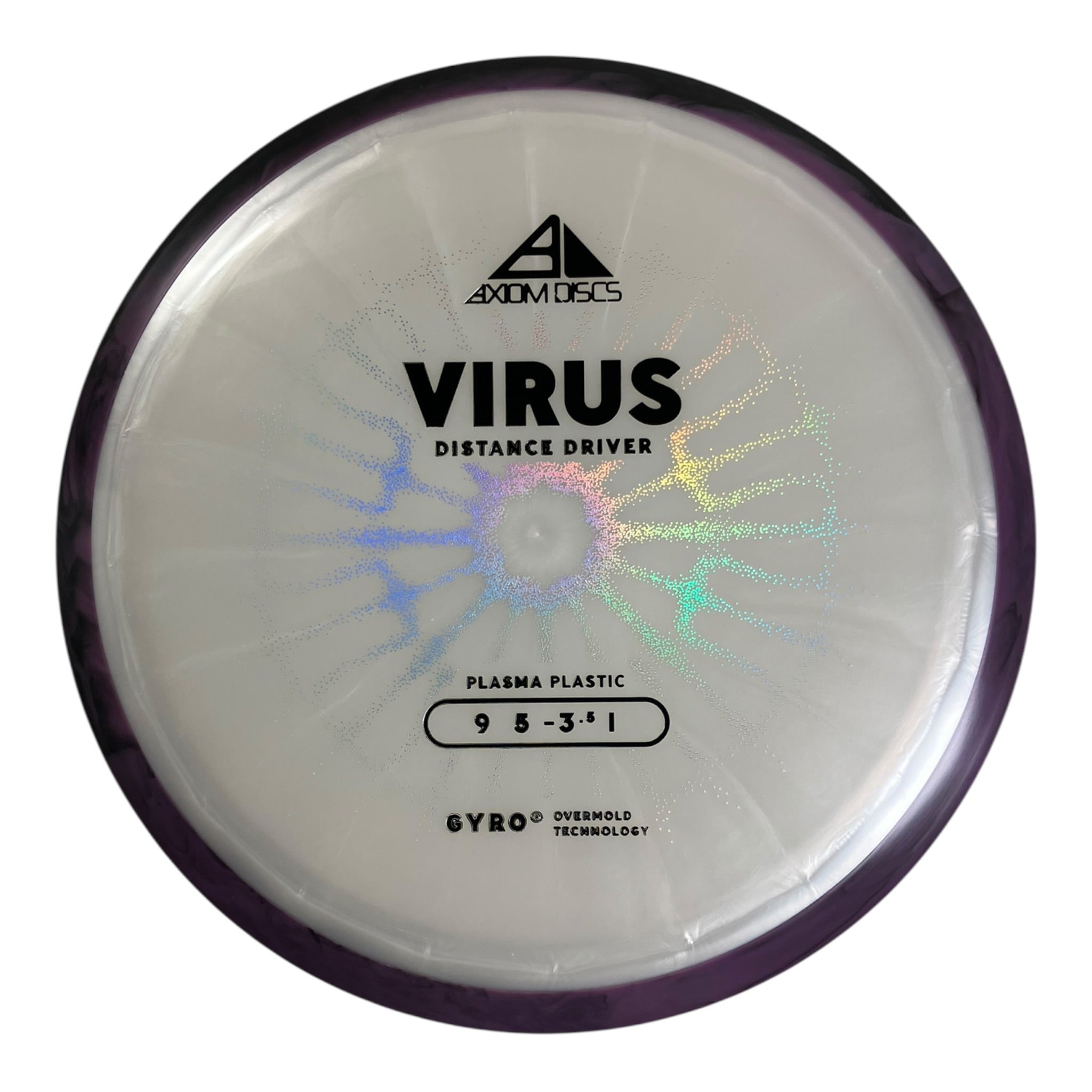 Axiom Discs Virus | Plasma | White/Purple 167g (Project Lab Coat) Disc Golf