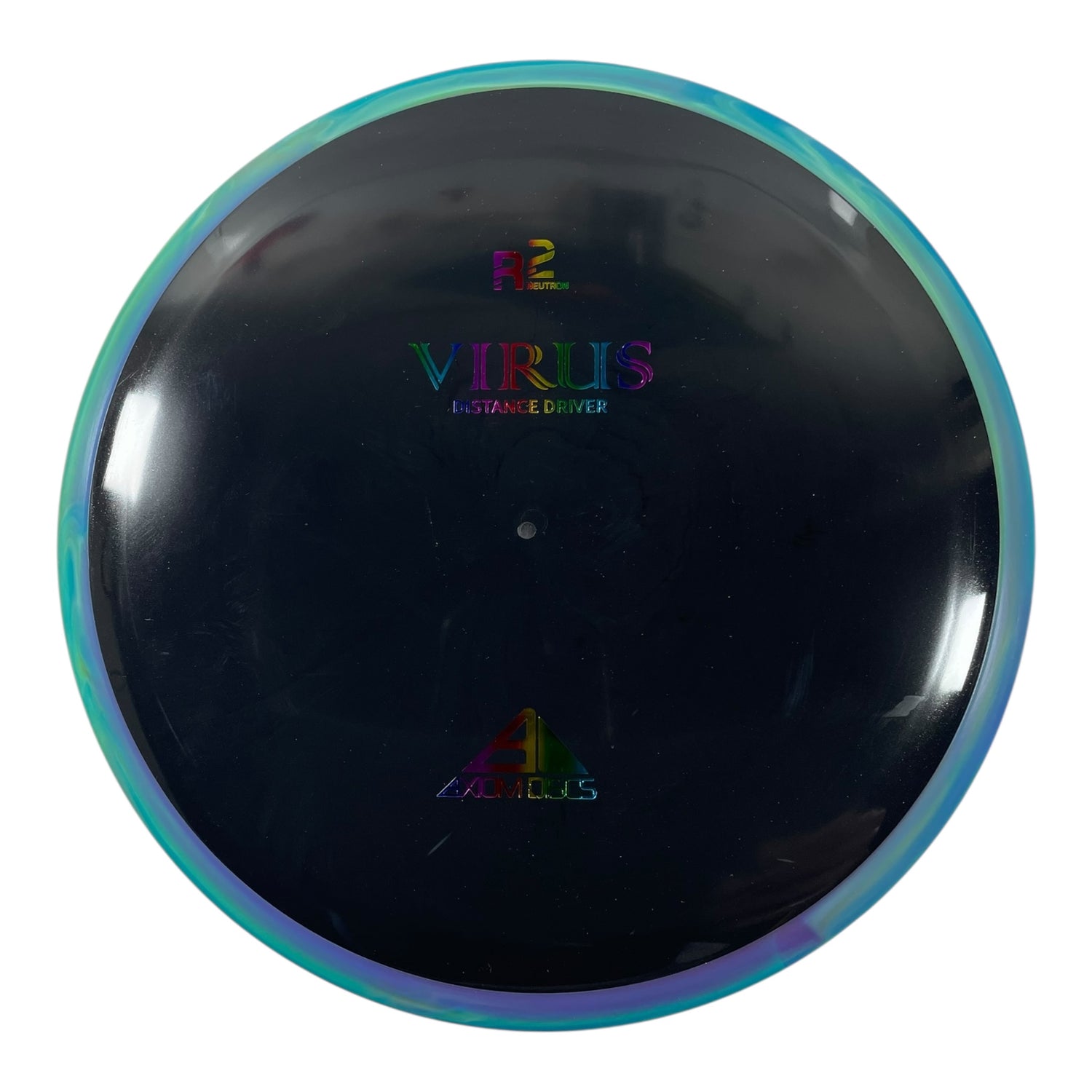 Axiom Discs Virus | R2 Neutron | Teal/Rainbow 169g Disc Golf