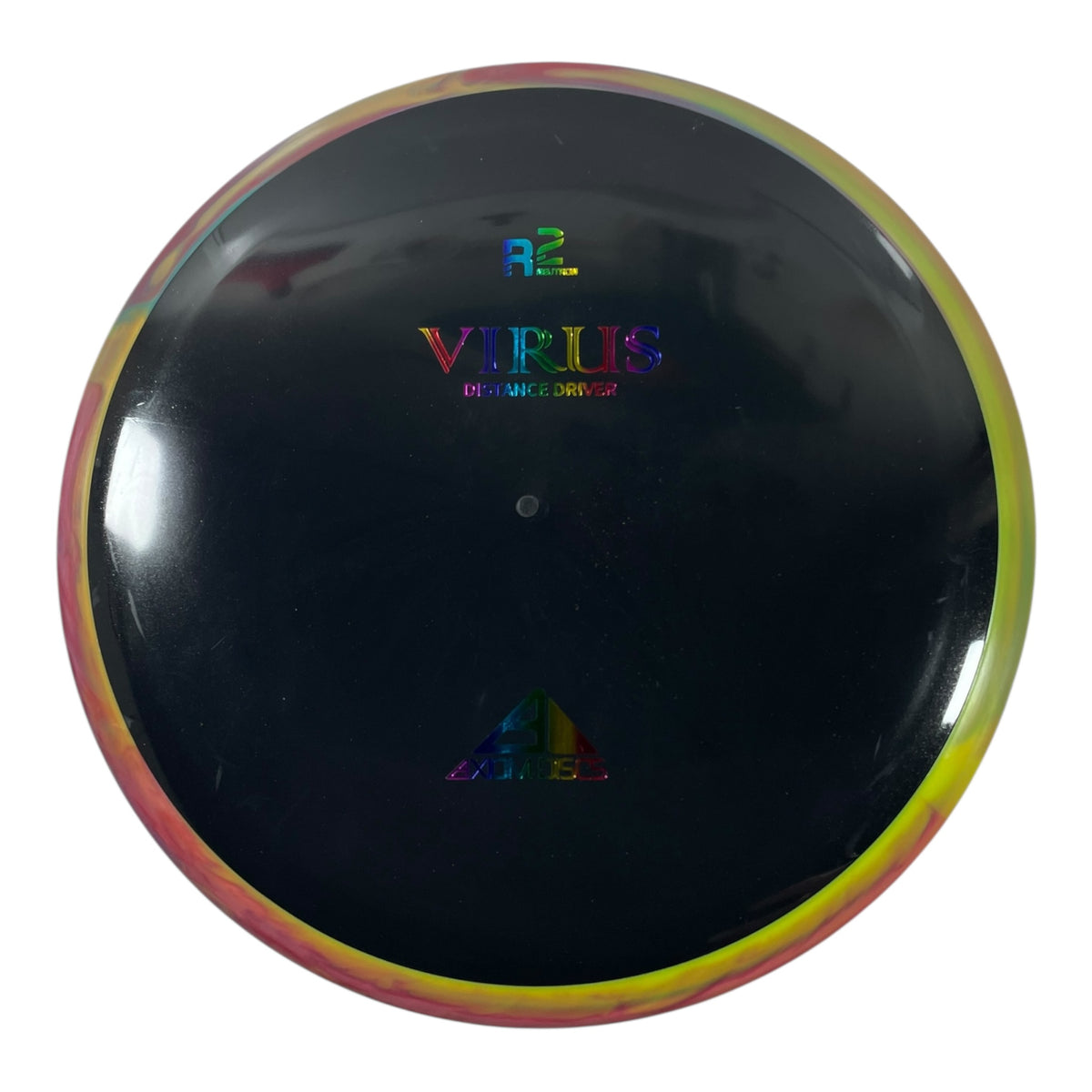 Axiom Discs Virus | R2 Neutron | Yellow/Rainbow 162g Disc Golf