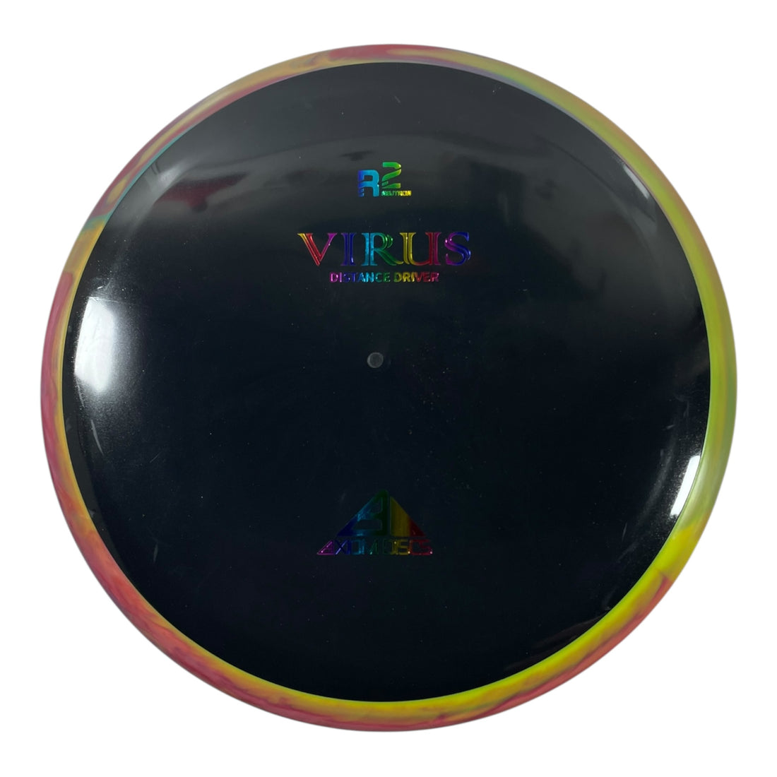 Axiom Discs Virus | R2 Neutron | Yellow/Rainbow 162g Disc Golf