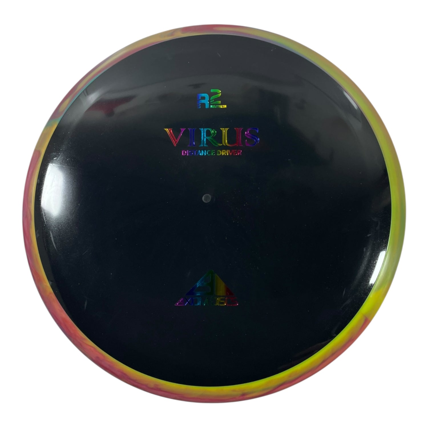 Axiom Discs Virus | R2 Neutron | Yellow/Rainbow 162g Disc Golf