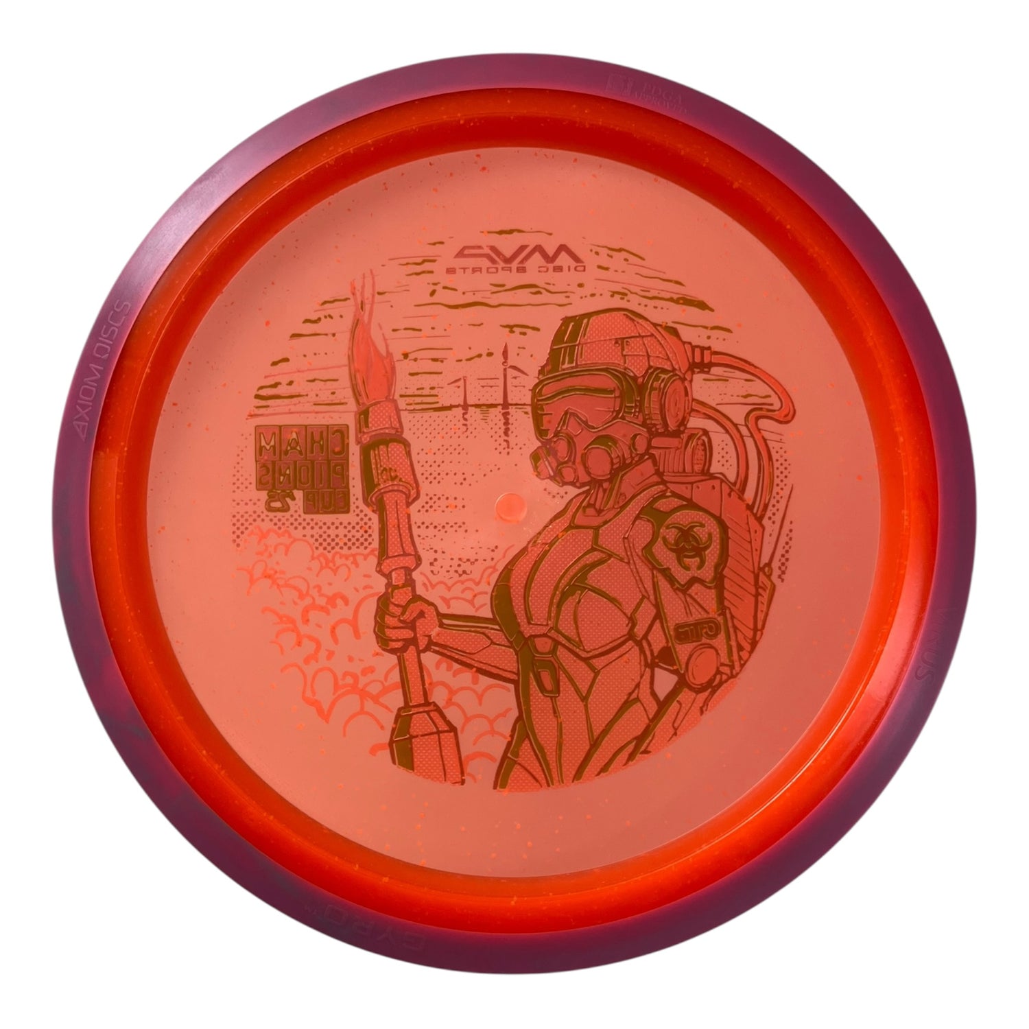 Axiom Discs Virus - Used Like New | Particle Glow Proton | Orange/Pink 172g (OTB CC 2025) Disc Golf