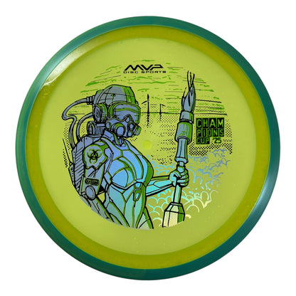 Axiom Discs Virus - Used Like New | Particle Glow Proton | Yellow/Teal 175g (OTB CC 2025) Disc Golf