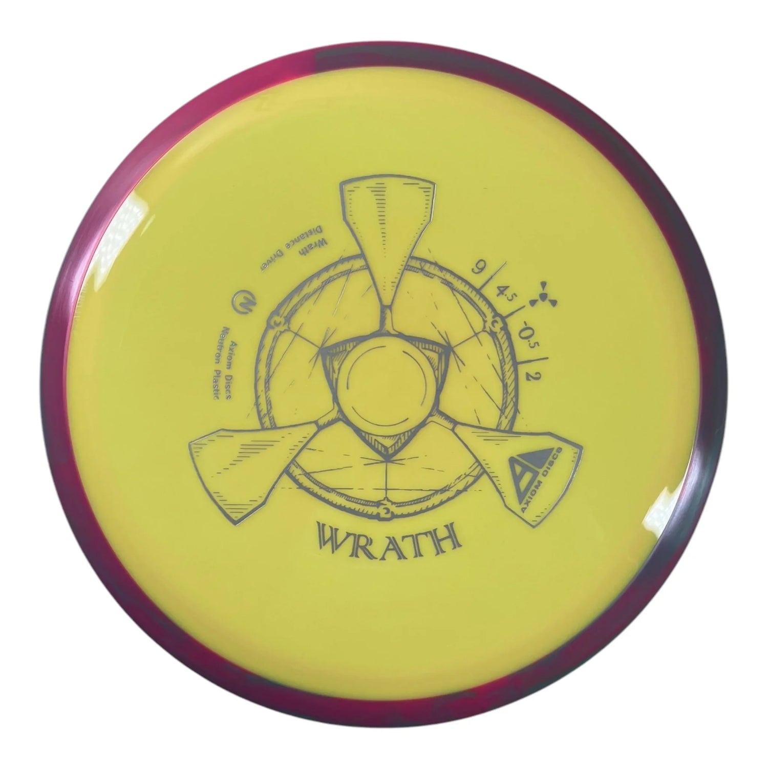 Axiom Discs Wrath | Neutron | Yellow/Purple 166g Disc Golf