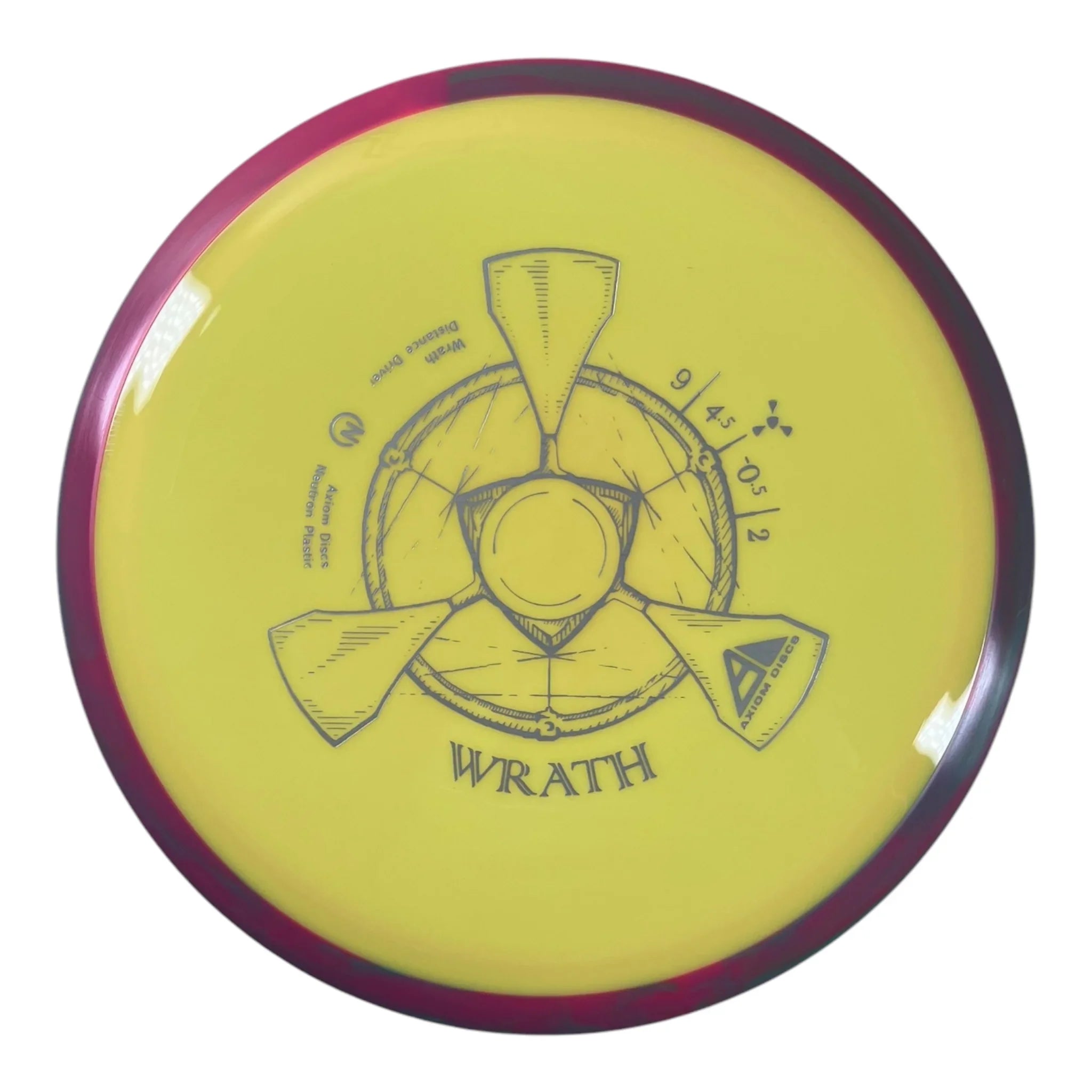 Axiom Discs Wrath | Neutron | Yellow/Purple 166g Disc Golf
