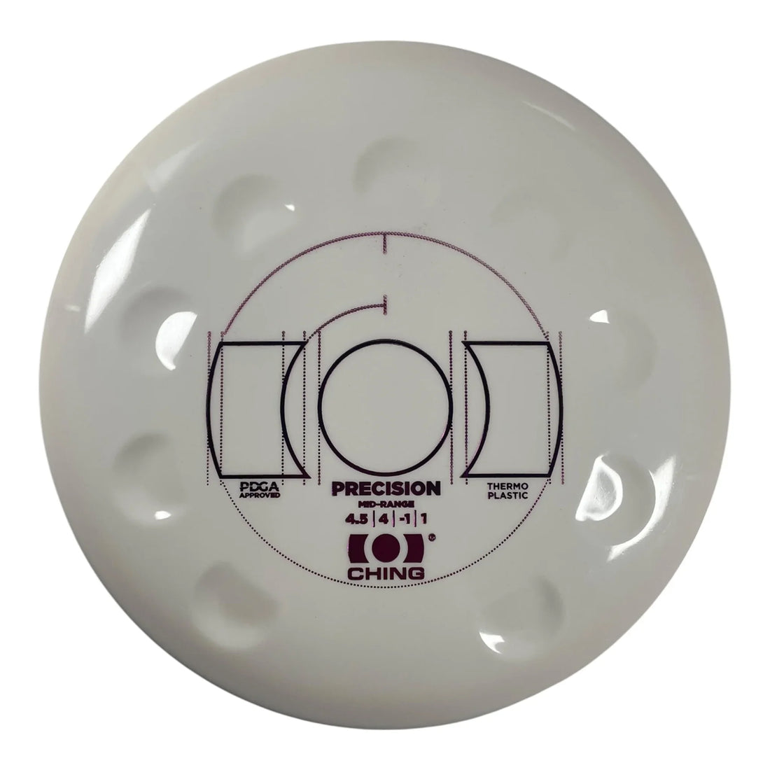 Ching Sports Precision | Thermo | White/Pink 169g Disc Golf