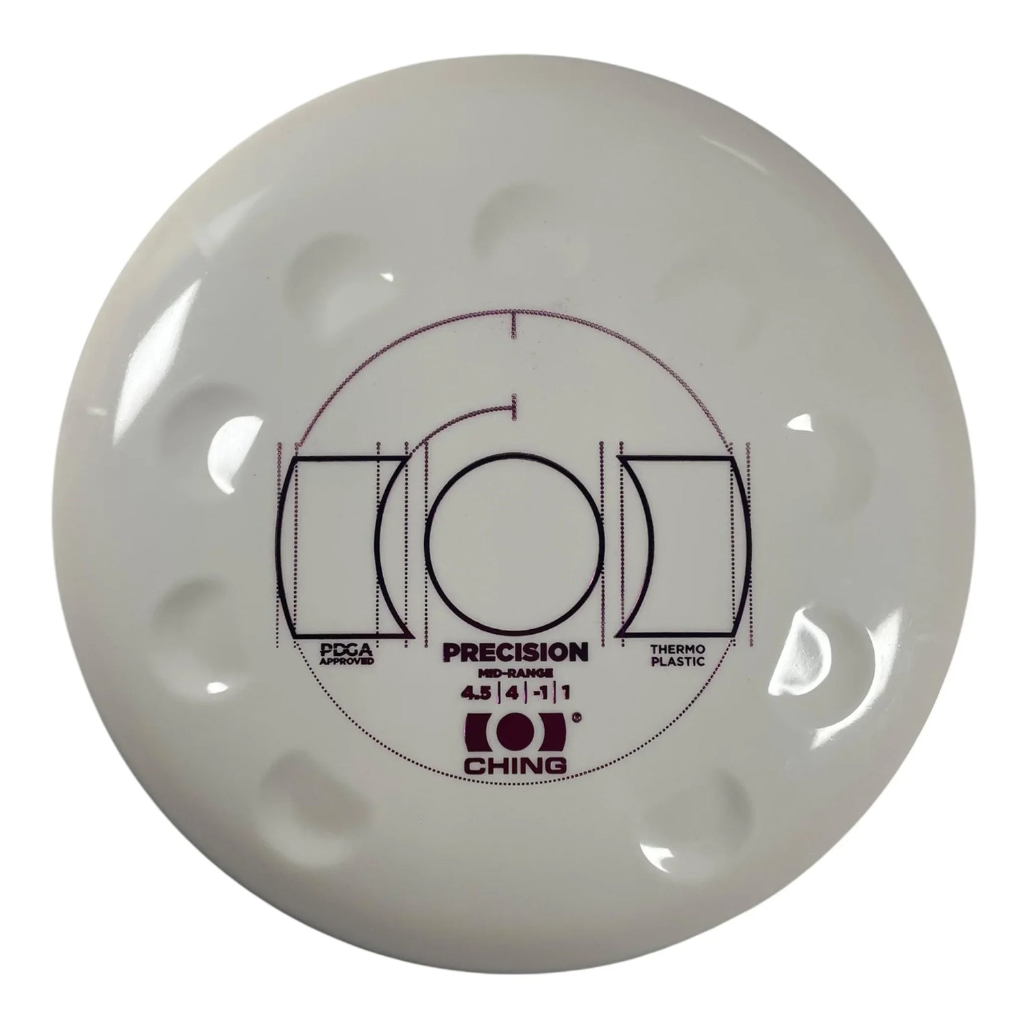 Ching Sports Precision | Thermo | White/Pink 169g Disc Golf