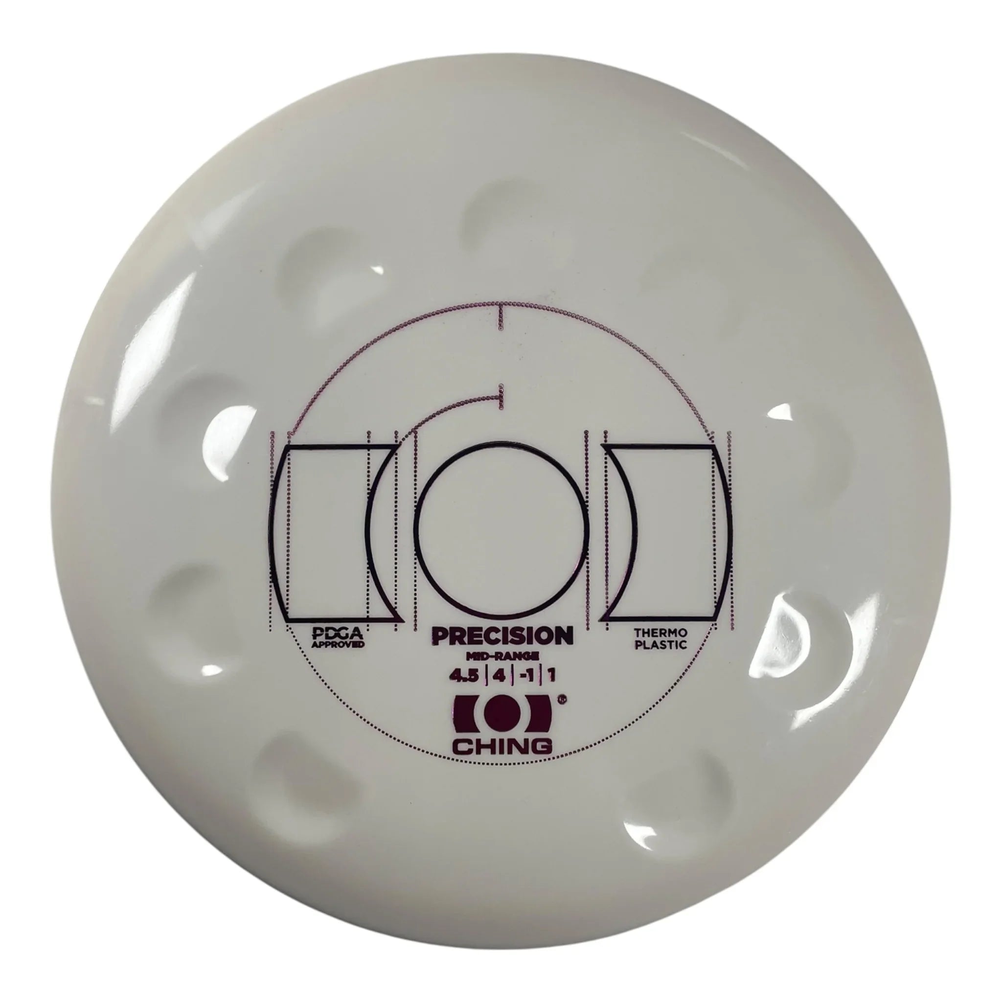 Ching Sports Precision | Thermo | White/Pink 169g Disc Golf