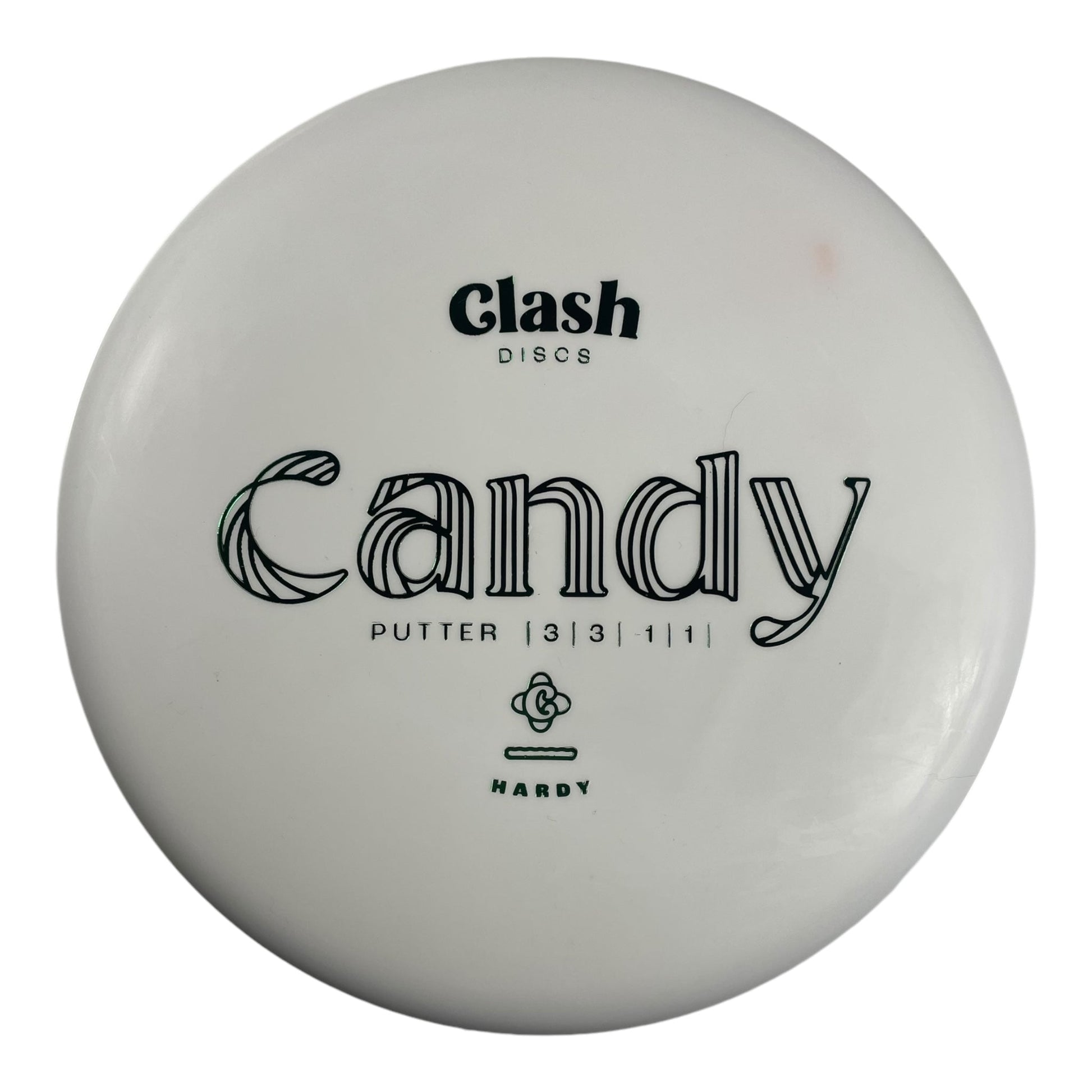 Clash Discs Candy | Hardy | White/Green 171g Disc Golf