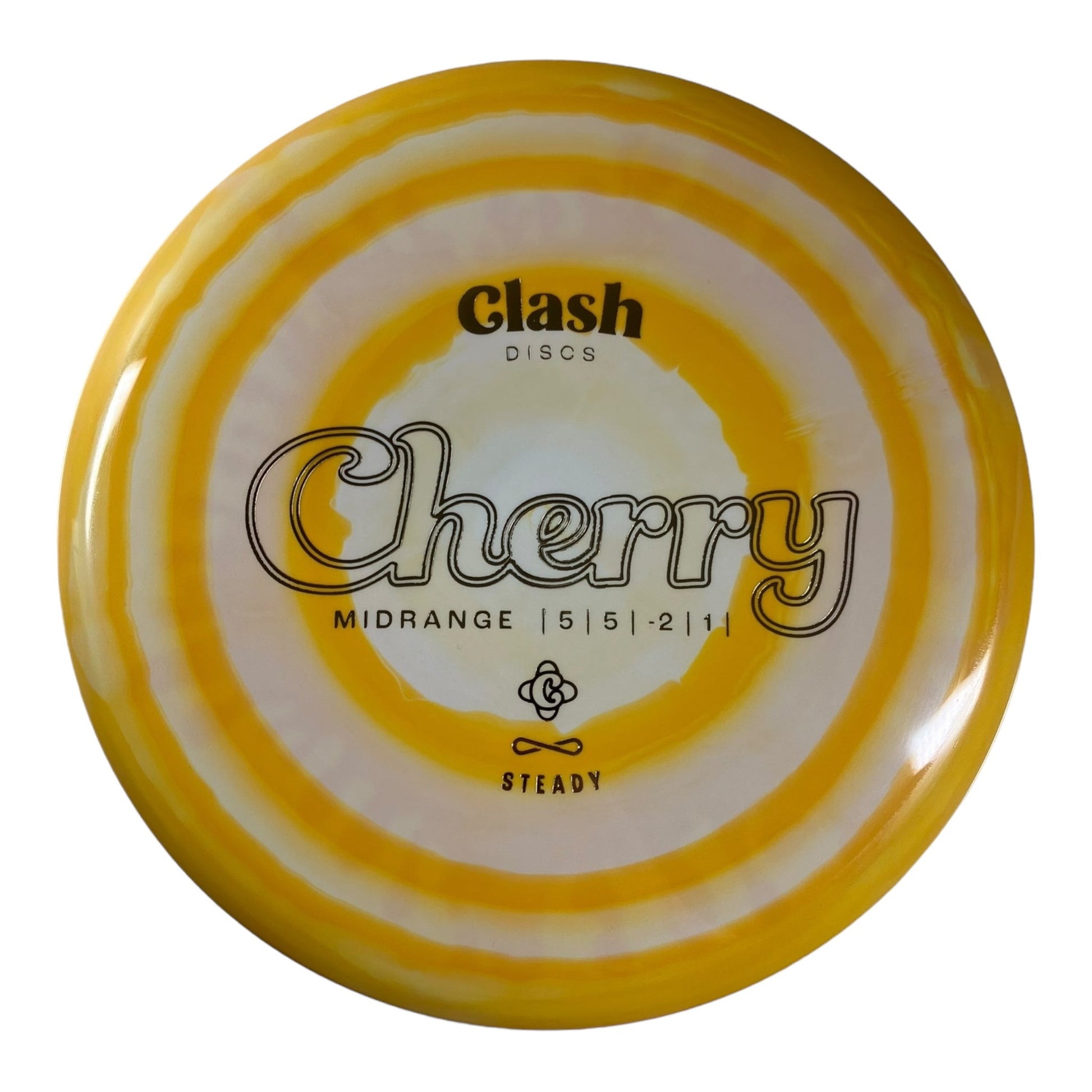 Clash Discs Cherry | Steady Ring | Yellow/Gold 174 - 176g Disc Golf