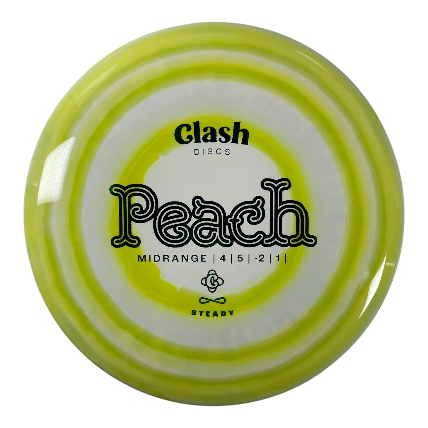 Clash Discs Peach | Steady Ring | Green/Green 176g Disc Golf