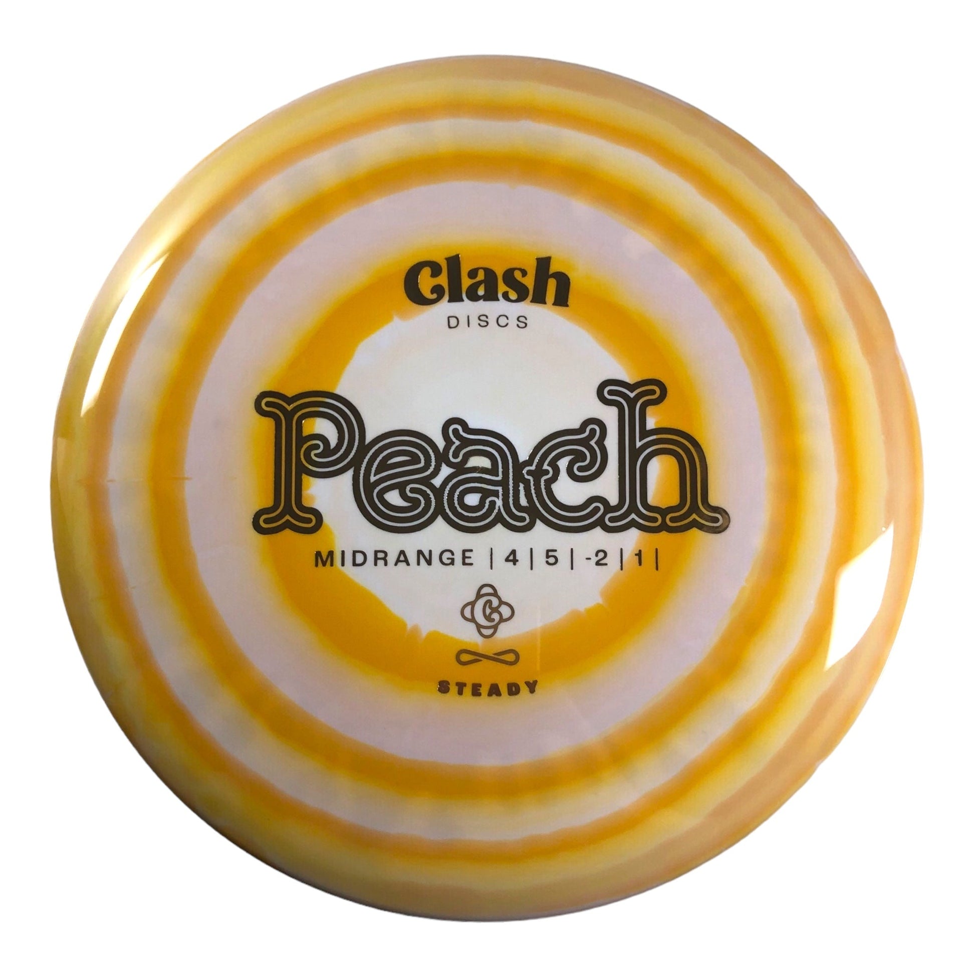 Clash Discs Peach | Steady Ring | Yellow/Gold 176 - 177g Disc Golf